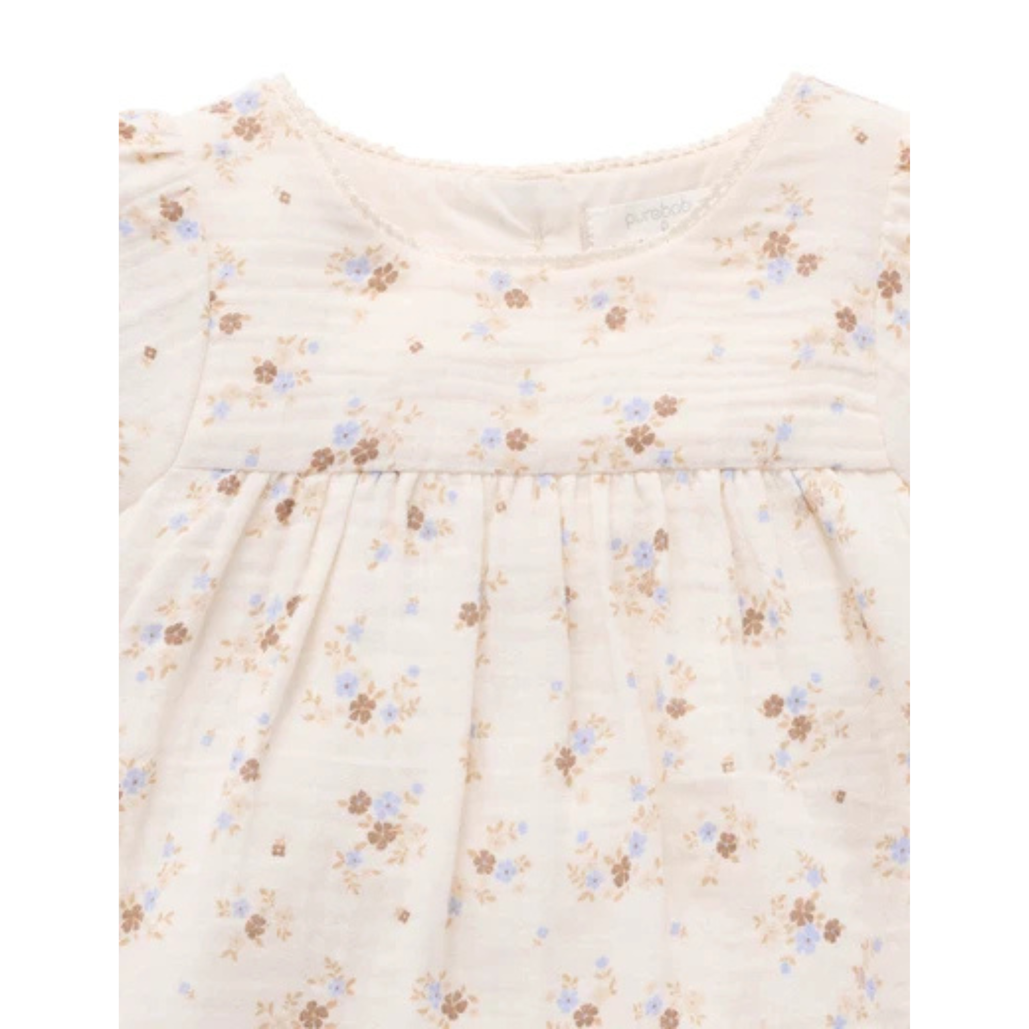 Purebaby Garden Floral Romper - Garden Ditsy Print