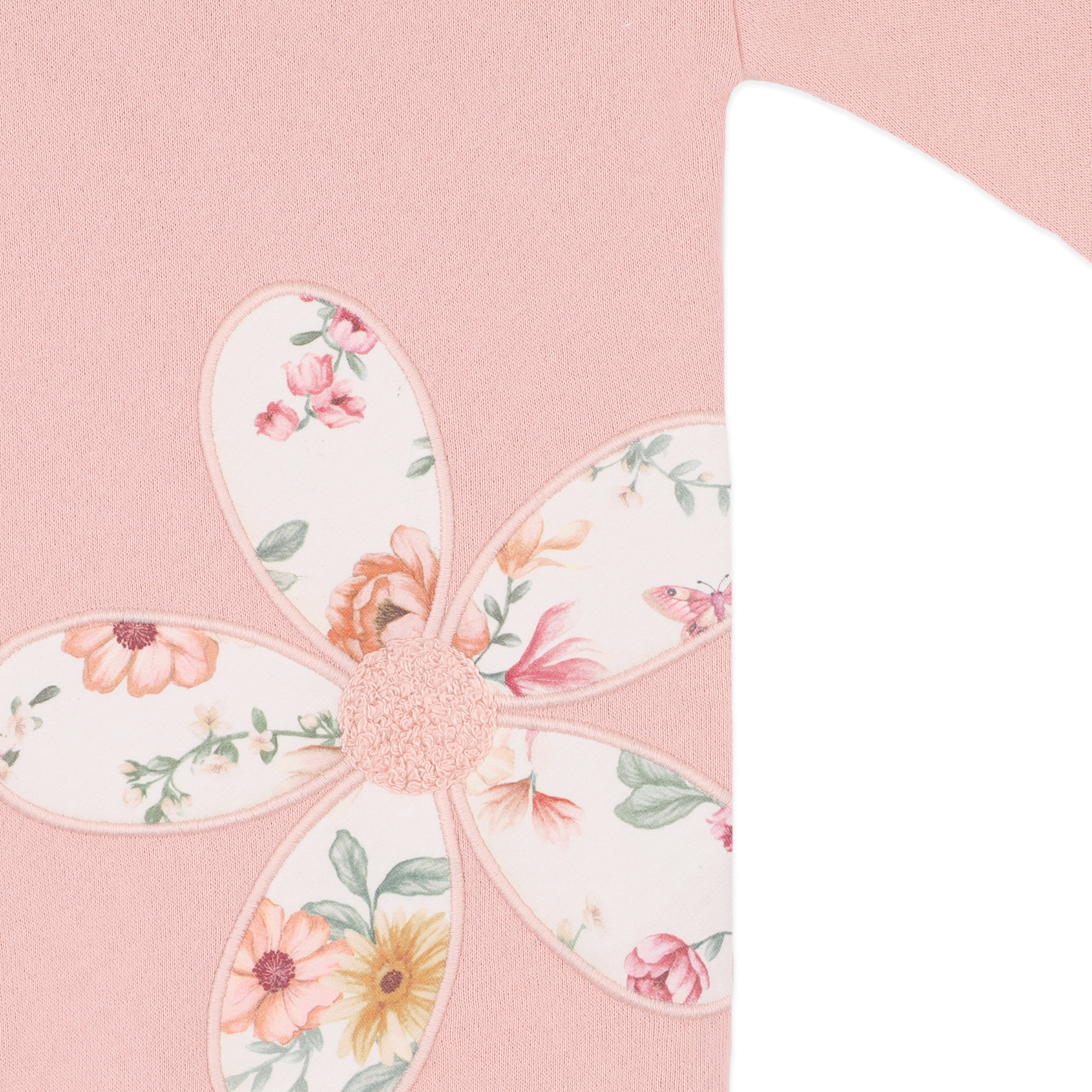 Bebe Emmy Flowers Sweatshirt - Dusty Rose