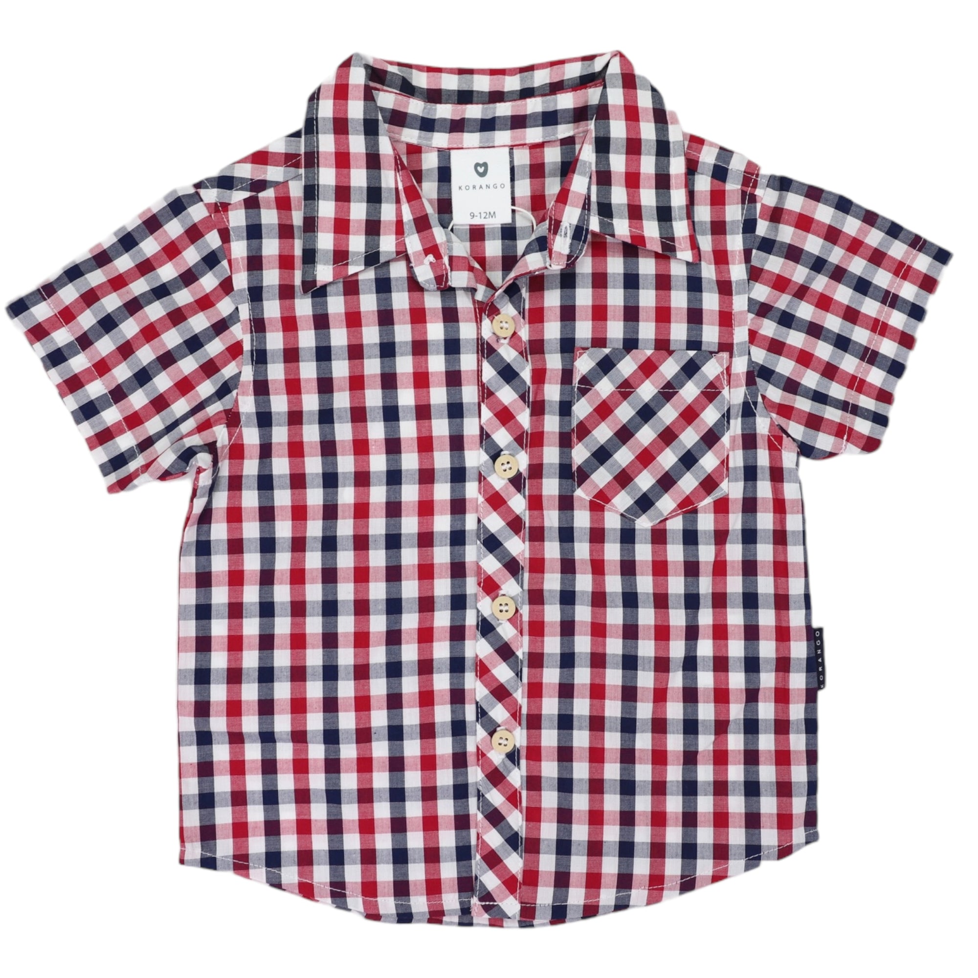 Korango Short Sleeved Shirt Red Check
