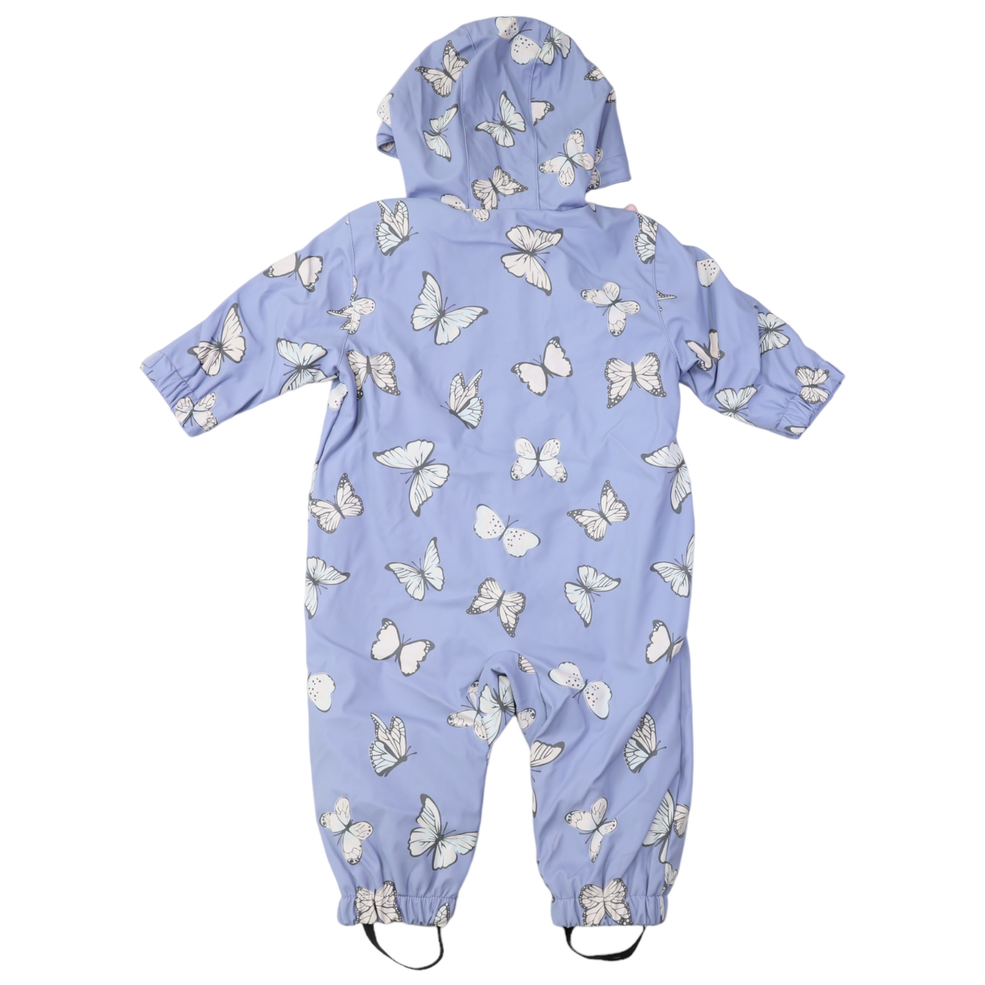 Korango Butterfly Colour Change Terry Towelling Lined Zip Rain Suit - Blue Heron