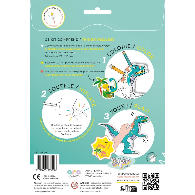 Inflatable Colouring Toy - Dinosaur