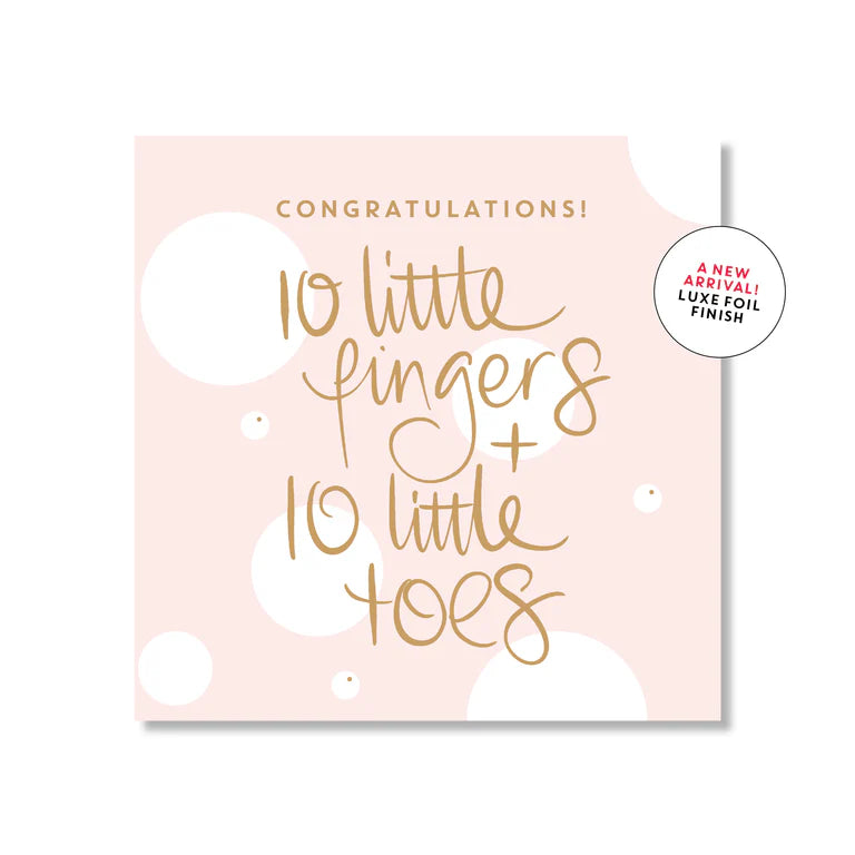 10 Little Fingers & 10 Little Toes Mini Card