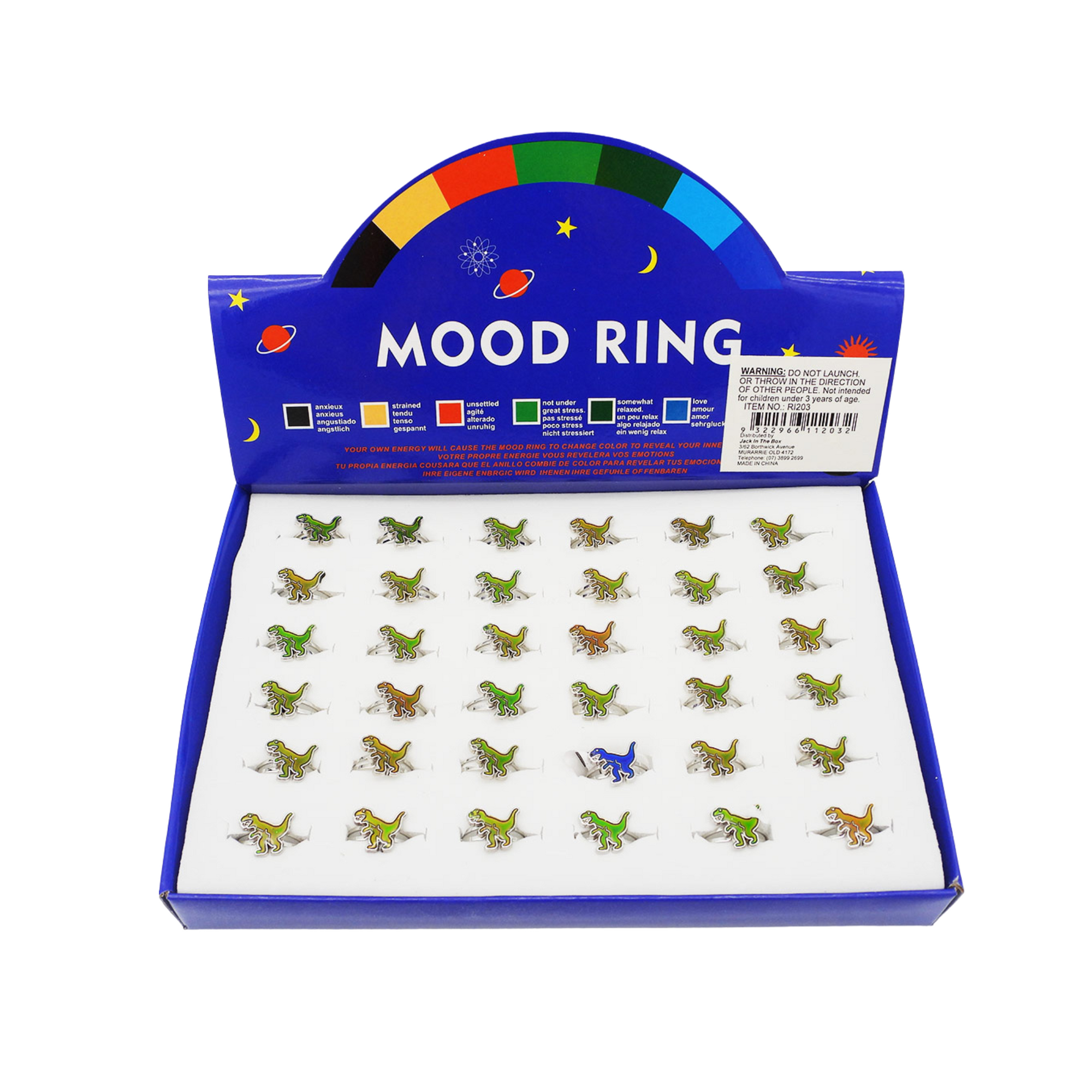 Dinosaur Adjustable Mood Rings
