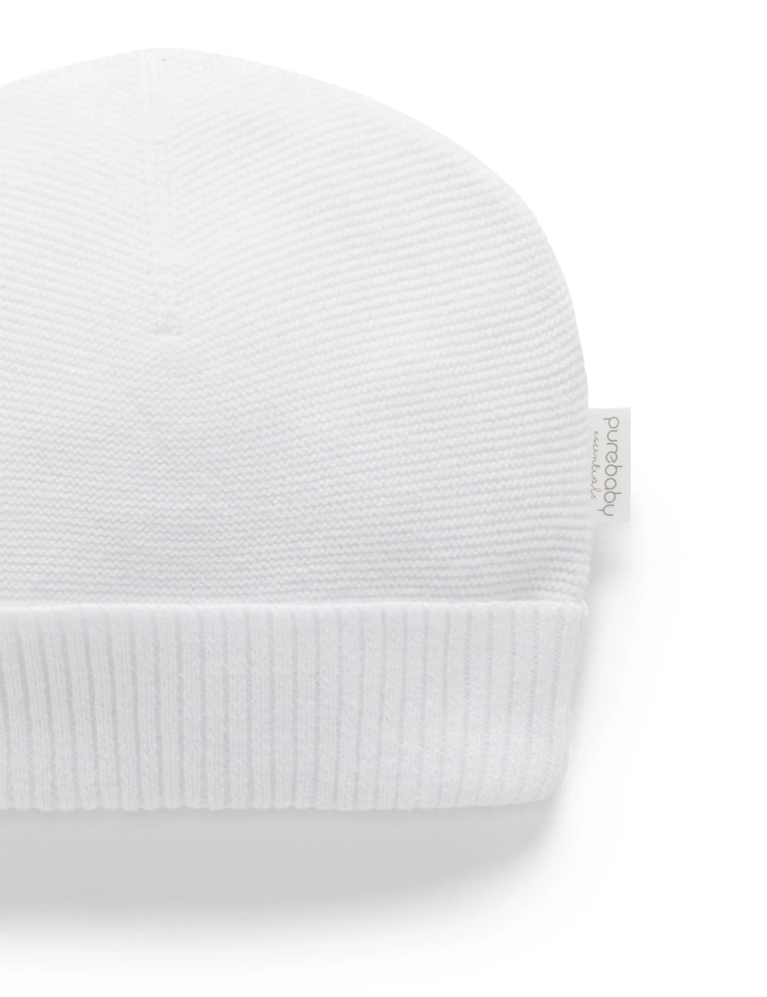 Purebaby Textured Beanie White