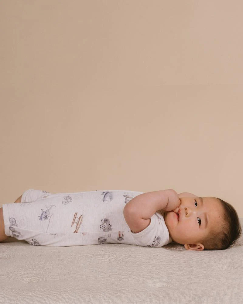 Bebe Finley Print Short Sleeved Romper