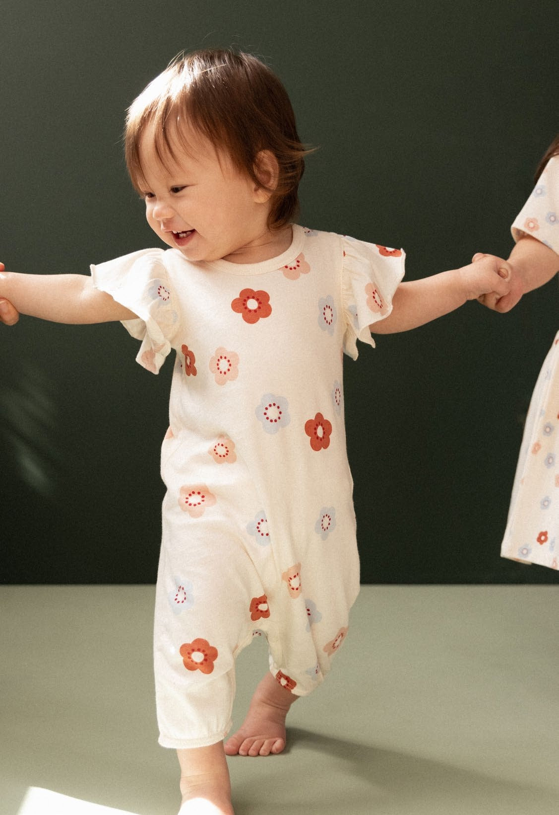 Nature Baby Tilly Suit - Flora Stamp Print