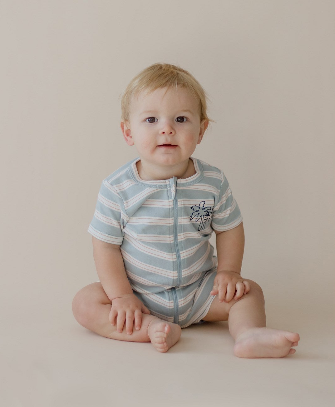 Marquise Endless Summer Striped Zip Romper