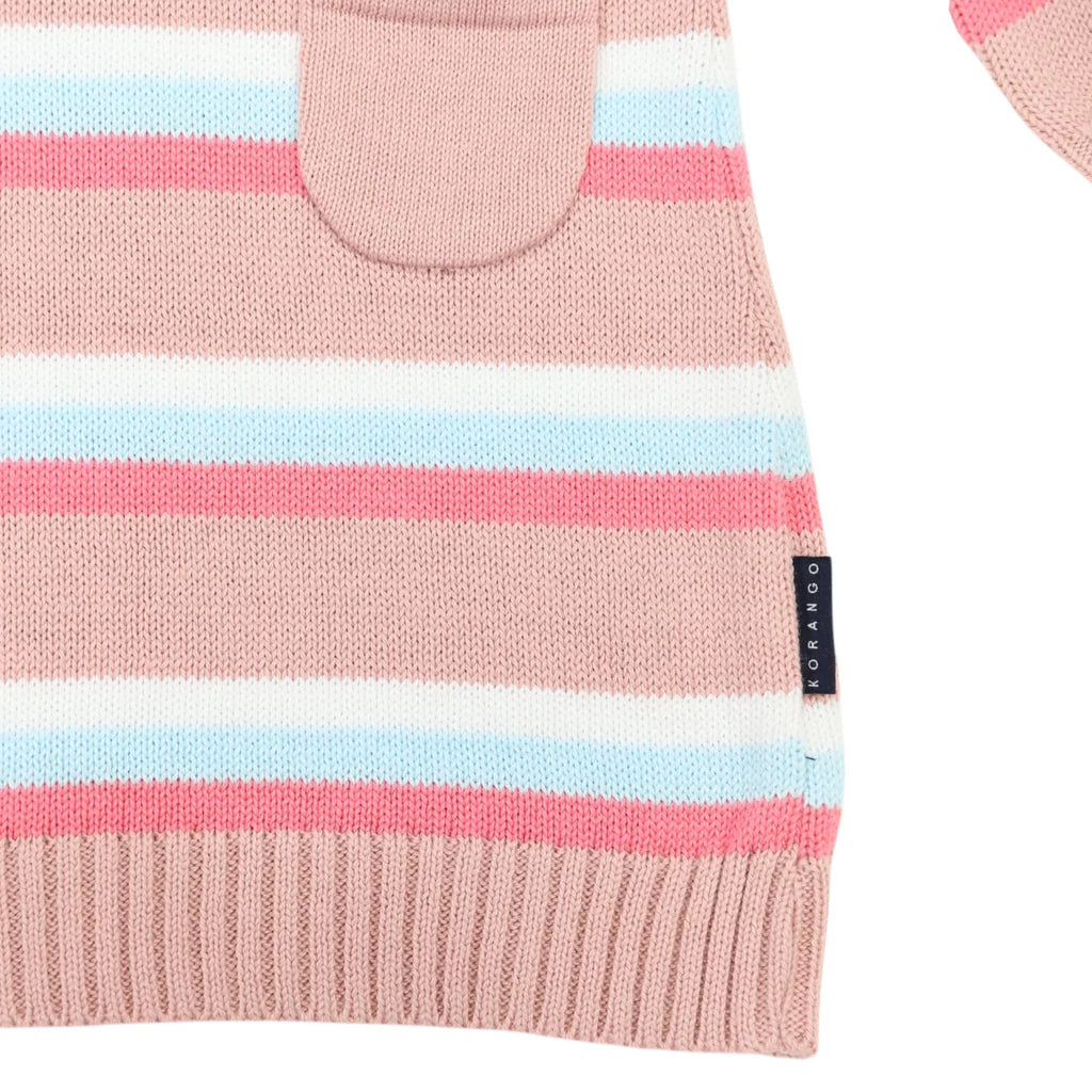 Korango Striped Knit Dress Dusty Pink