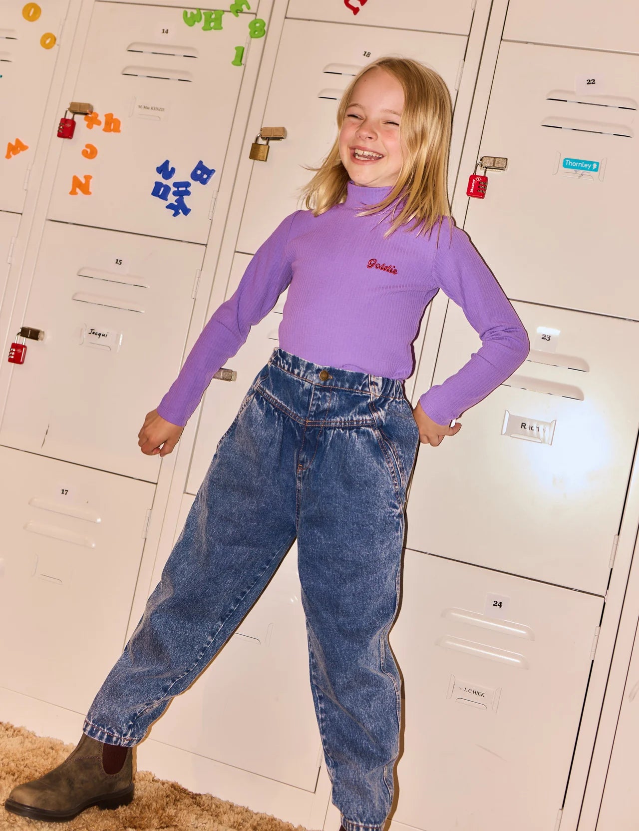 Goldie + Ace Embroidered Rib Skivvy