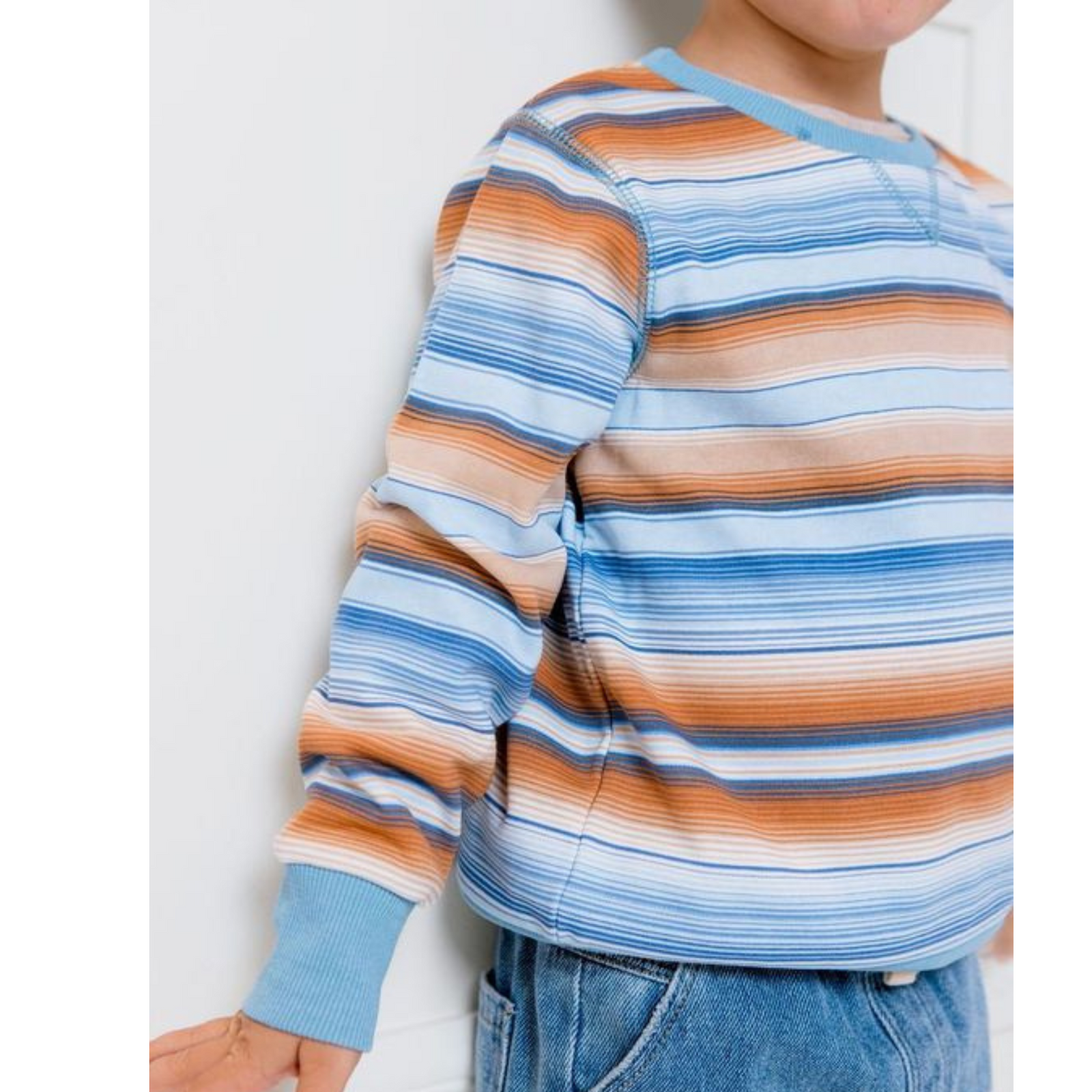 Milky Ombre Stripe Fleece Sweat