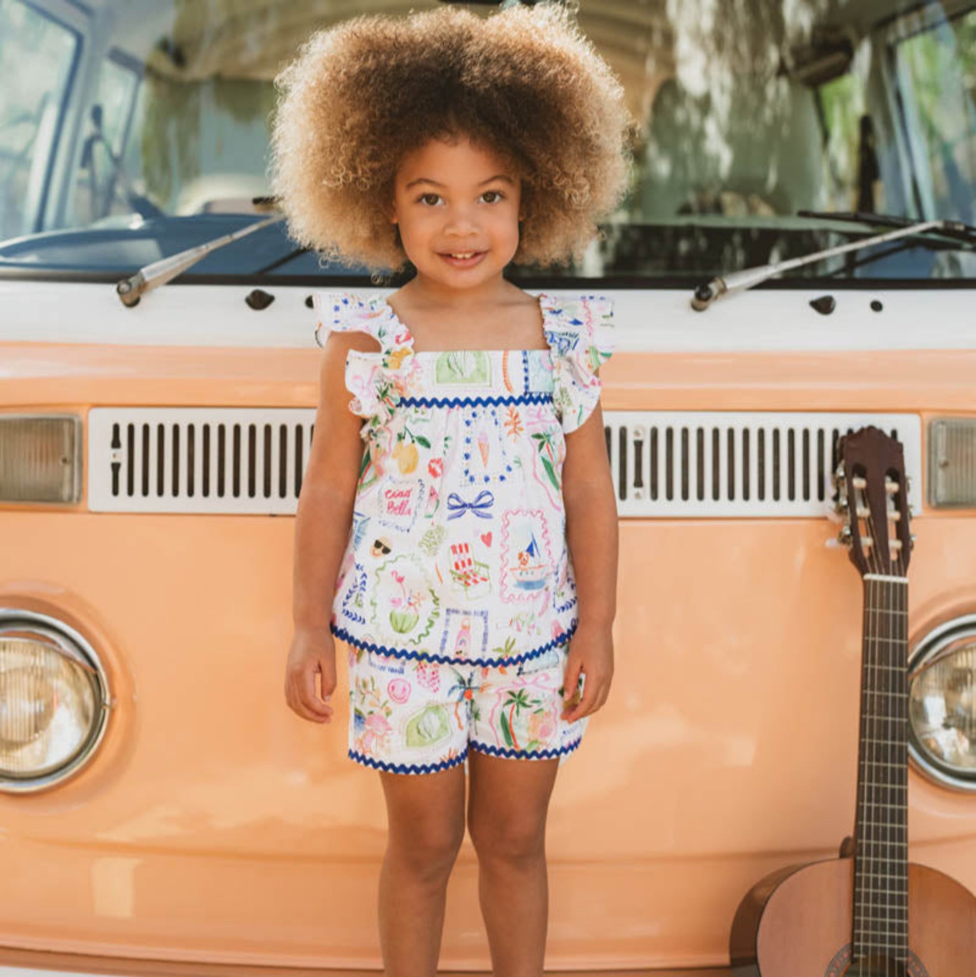 Fox & Finch Summer Vacay Ric Rac Shorts