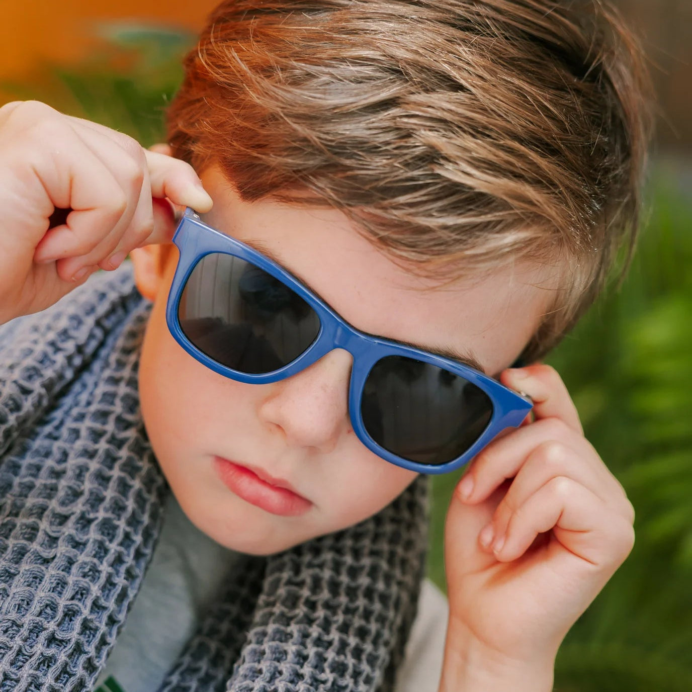 Frankie Ray Sunglasses - Blue with White Star