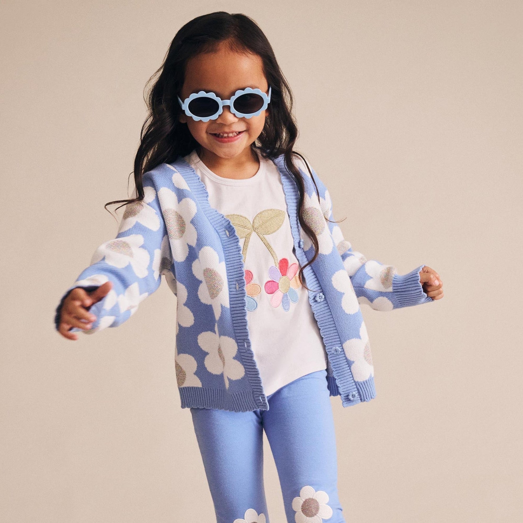 Huxbaby - Flower Power Puff Sleeve Tee