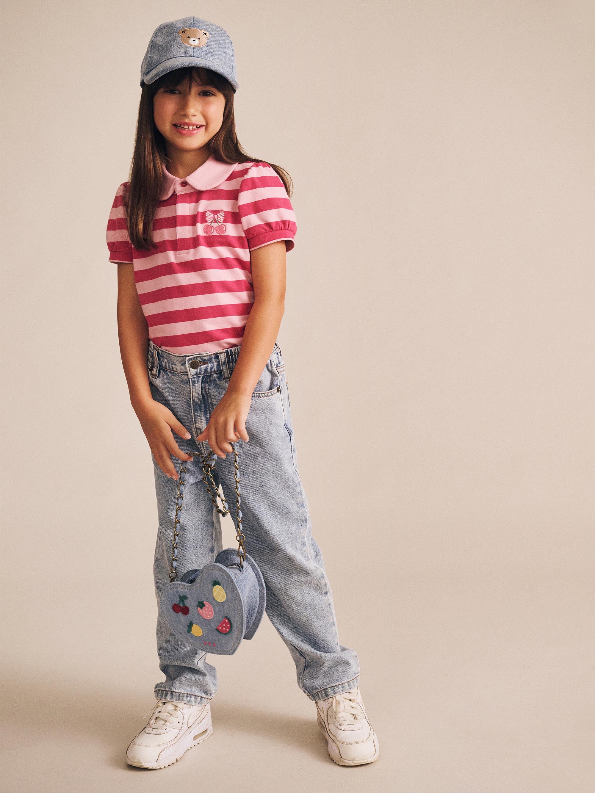 Huxbaby - Heart Fruit Denim Shoulder Bag