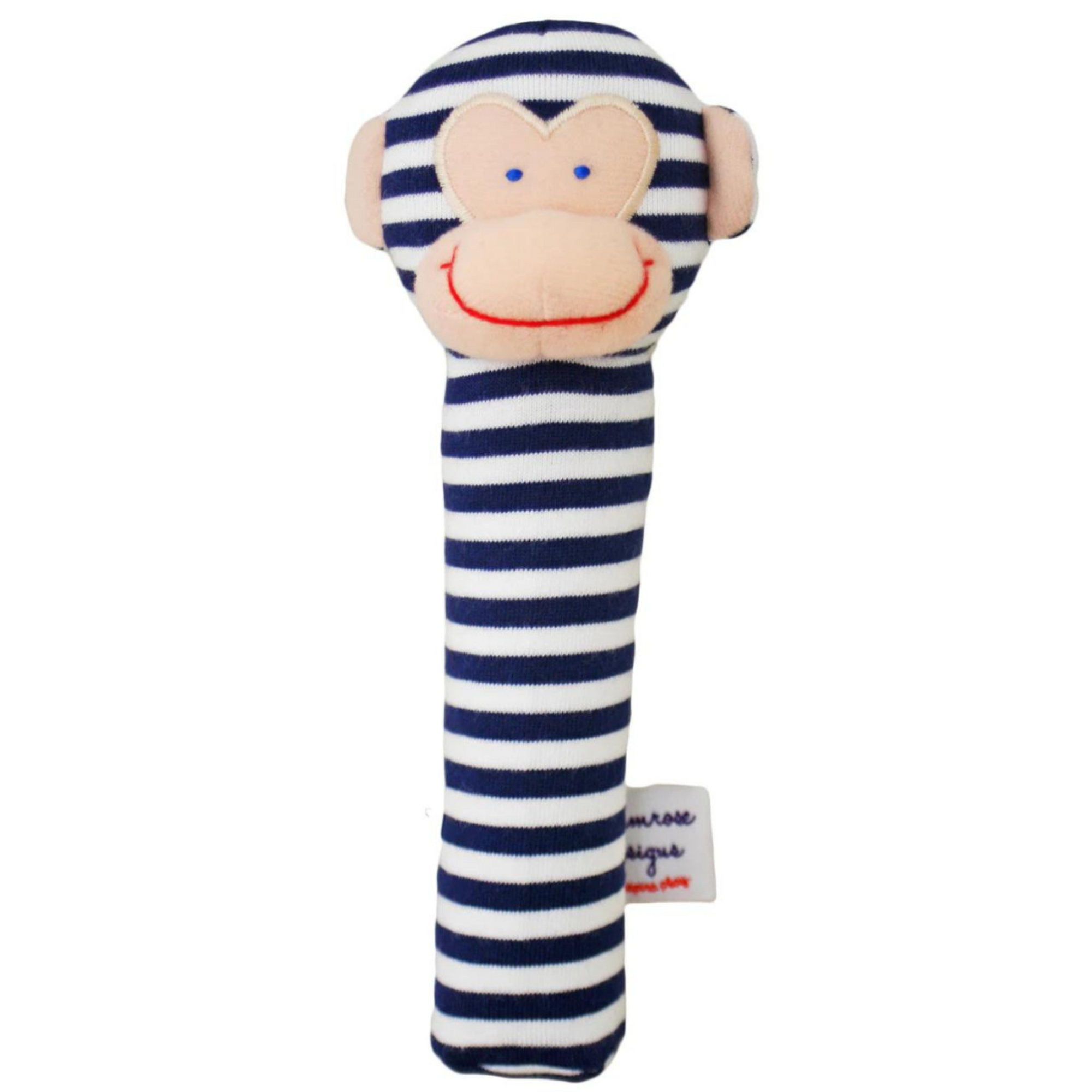 Alimrose Monkey Squeaker - Navy Stripe