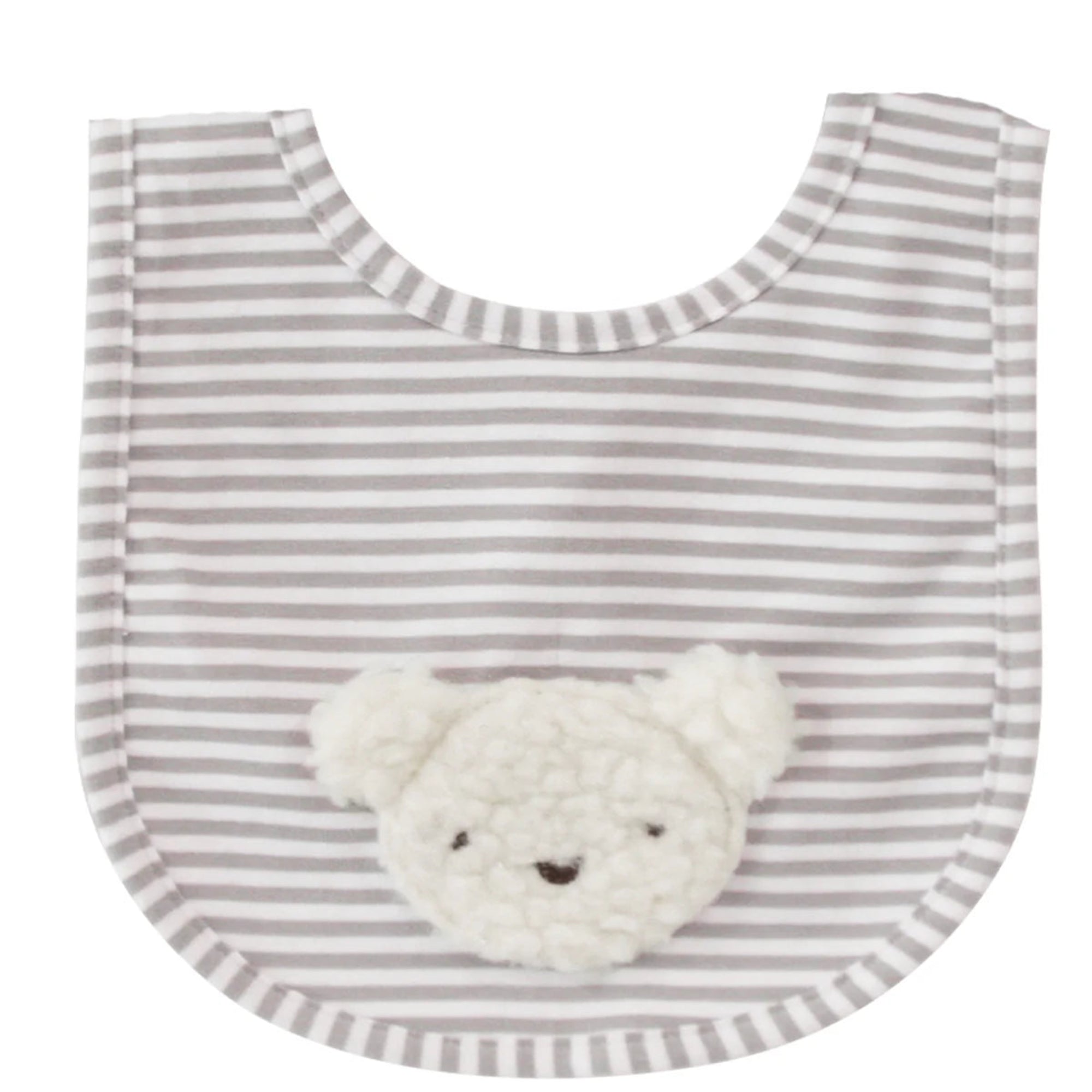 Alimrose Sherpa Bear Bib - Ivory