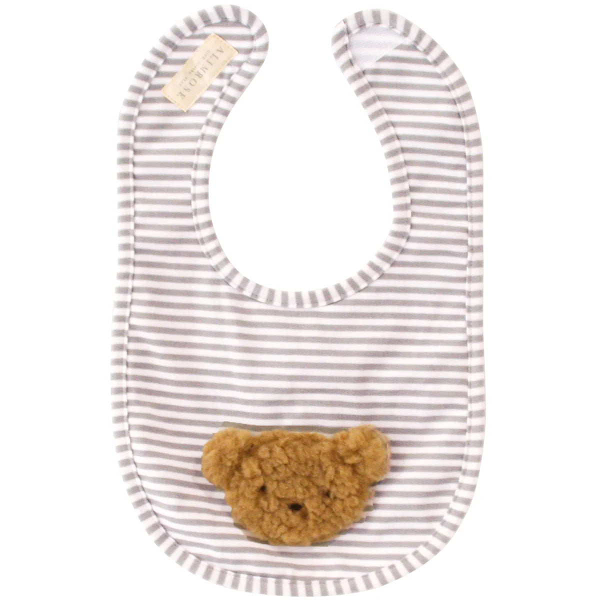 Alimrose Sherpa Bear Bib - Caramel