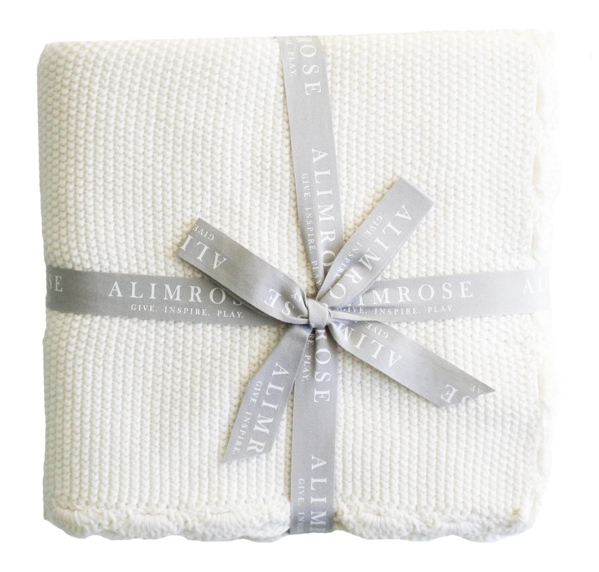 Alimrose Mini Moss Stitch Baby Blanket - Ivory