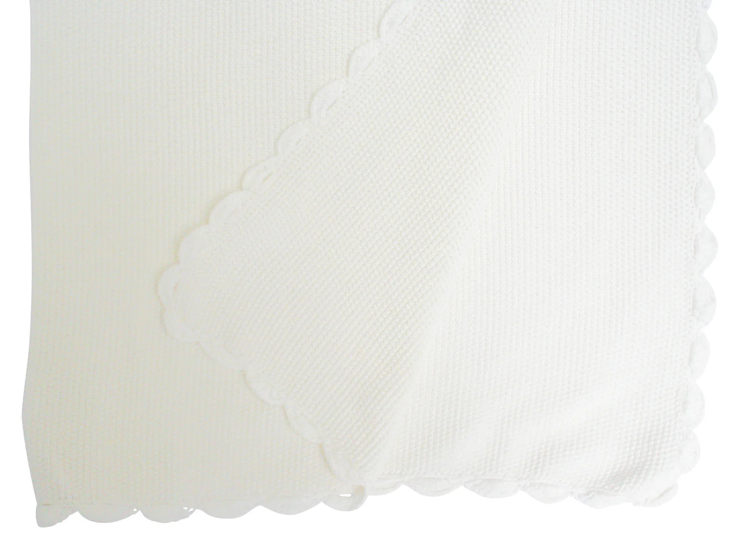 Alimrose Mini Moss Stitch Baby Blanket - Ivory