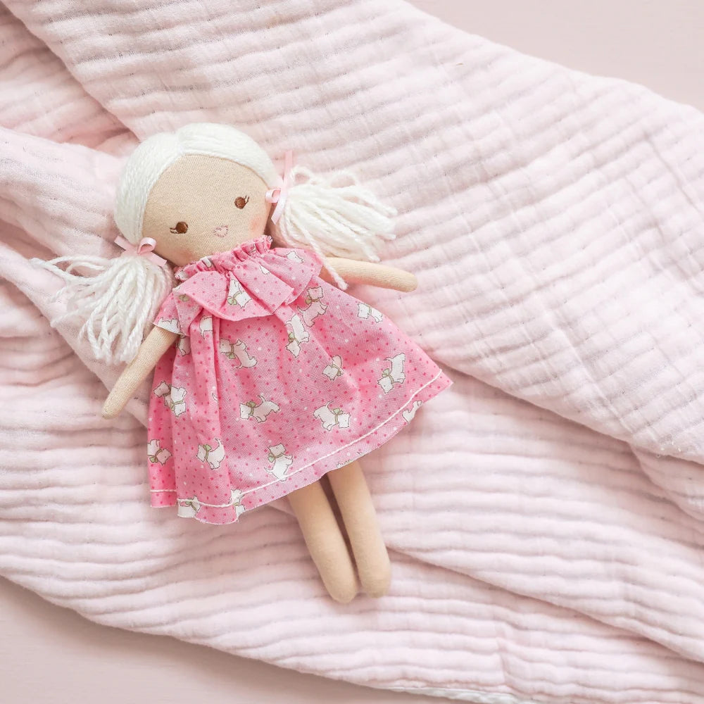 Alimrose Mini Matilda Doll 24cm - Pink Puppies