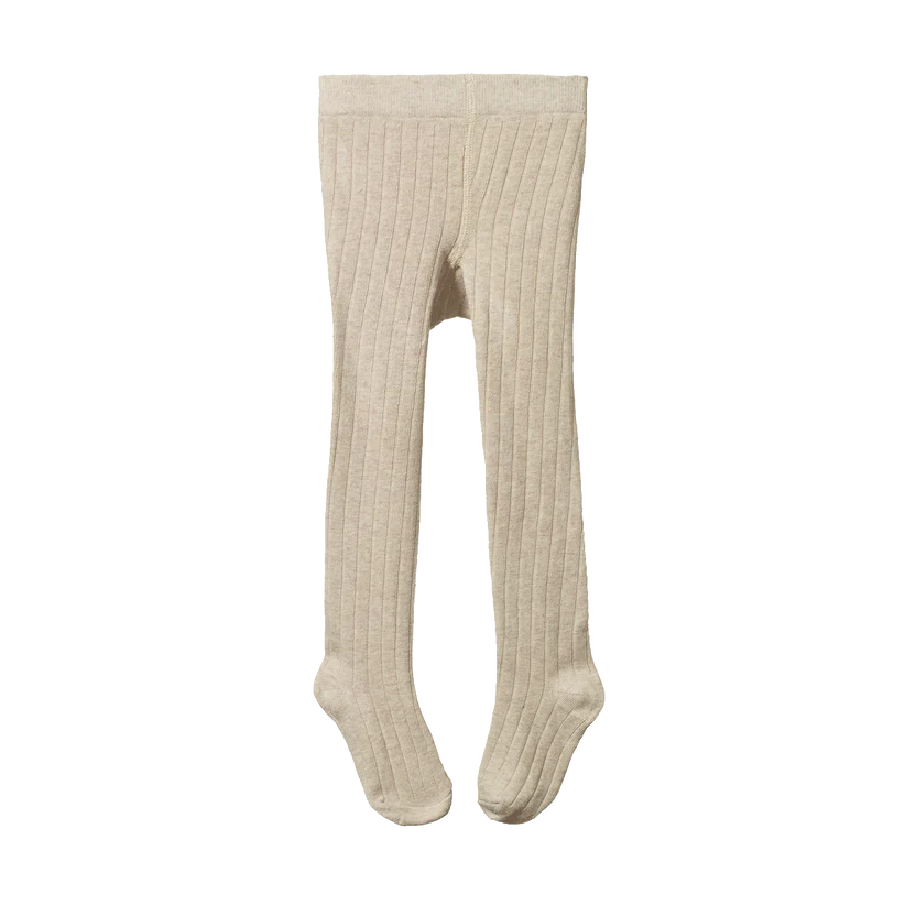 Nature Baby Organic Cotton Tights - Oatmeal Marl