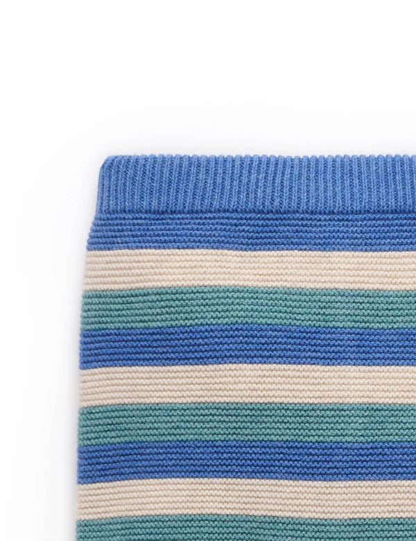 Purebaby Knitted Legging - Duck Egg Stripe