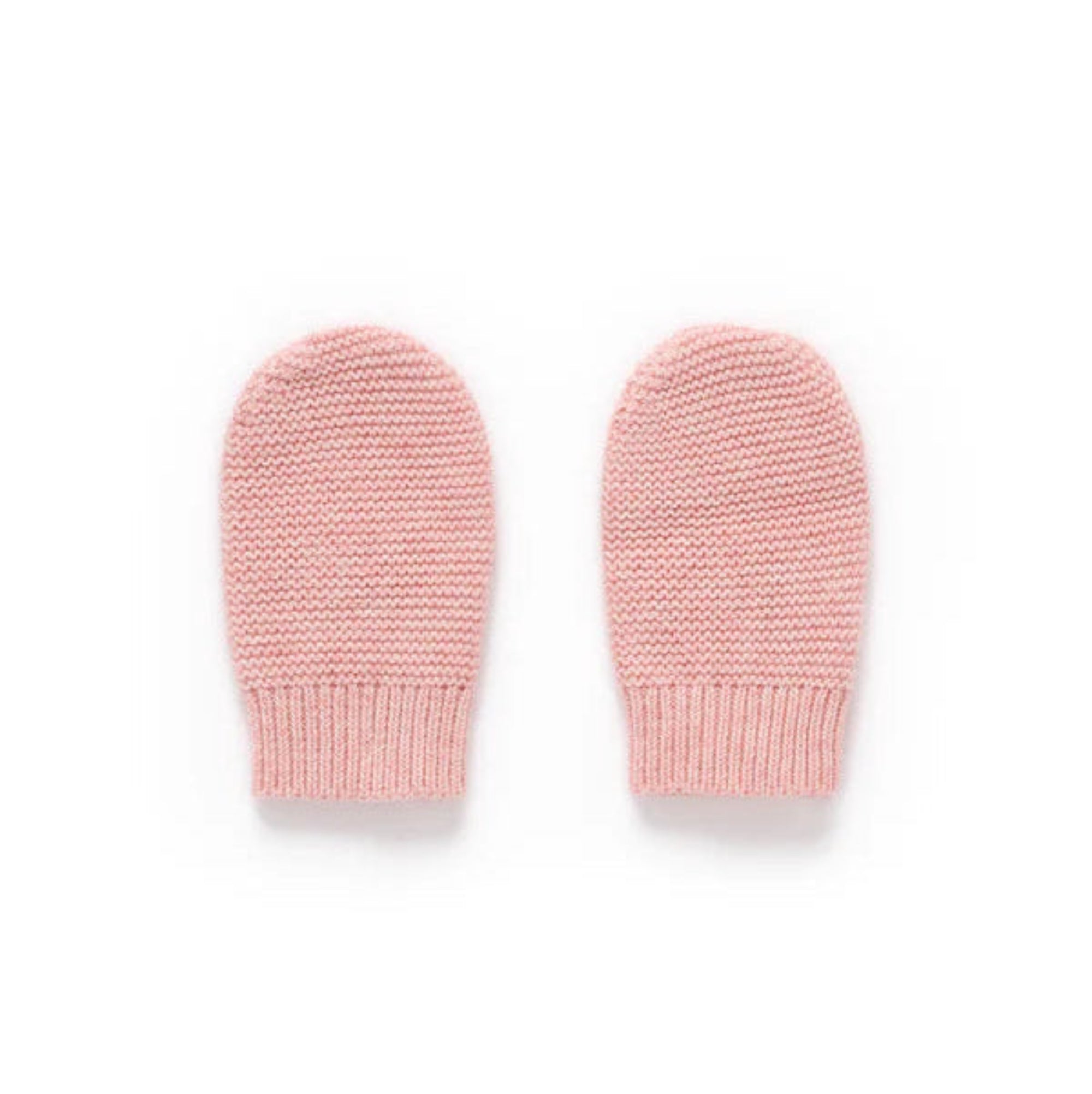 Purebaby Knitted Mittens - Blush Melange