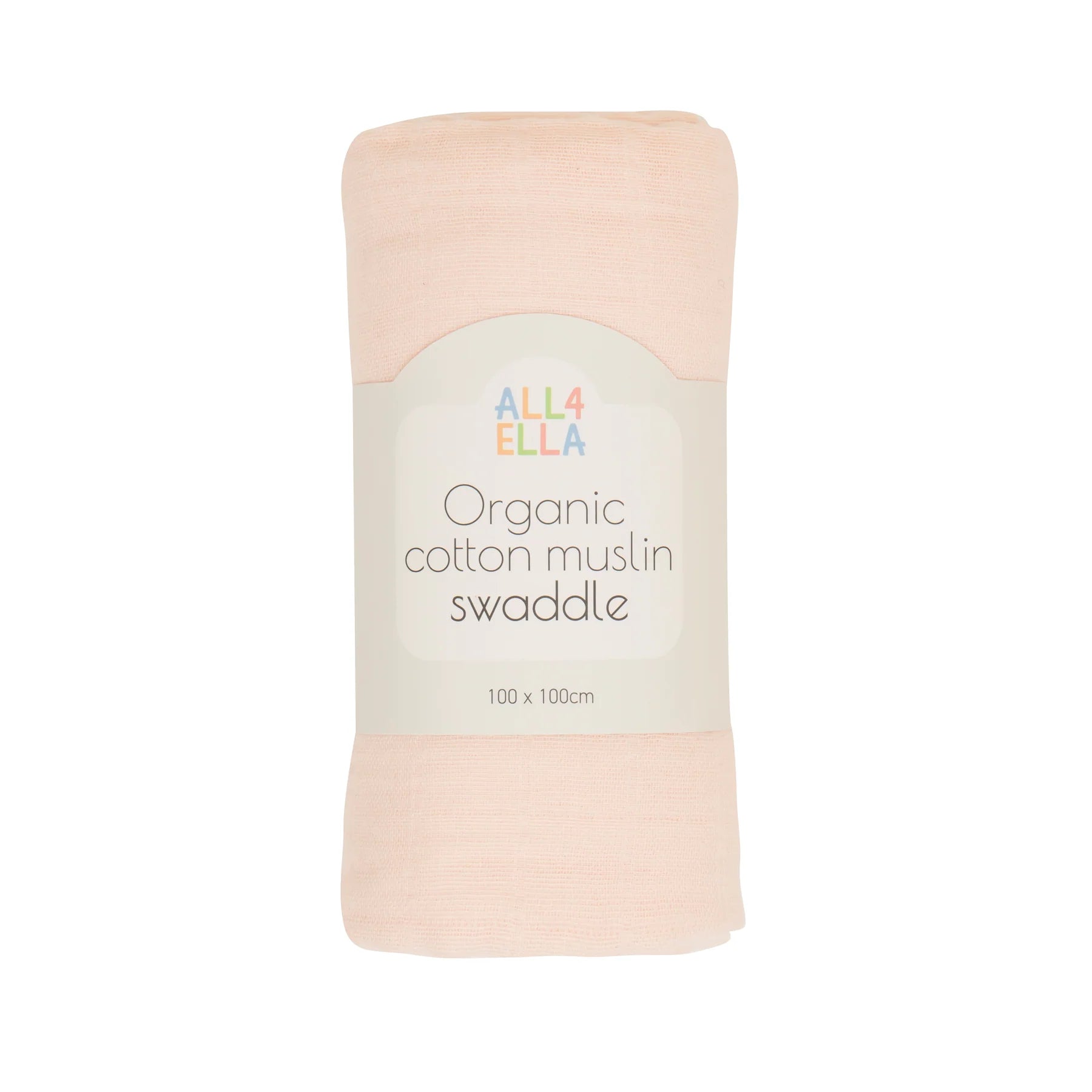 All 4 Ella Muslin Swaddle - Baby Pink