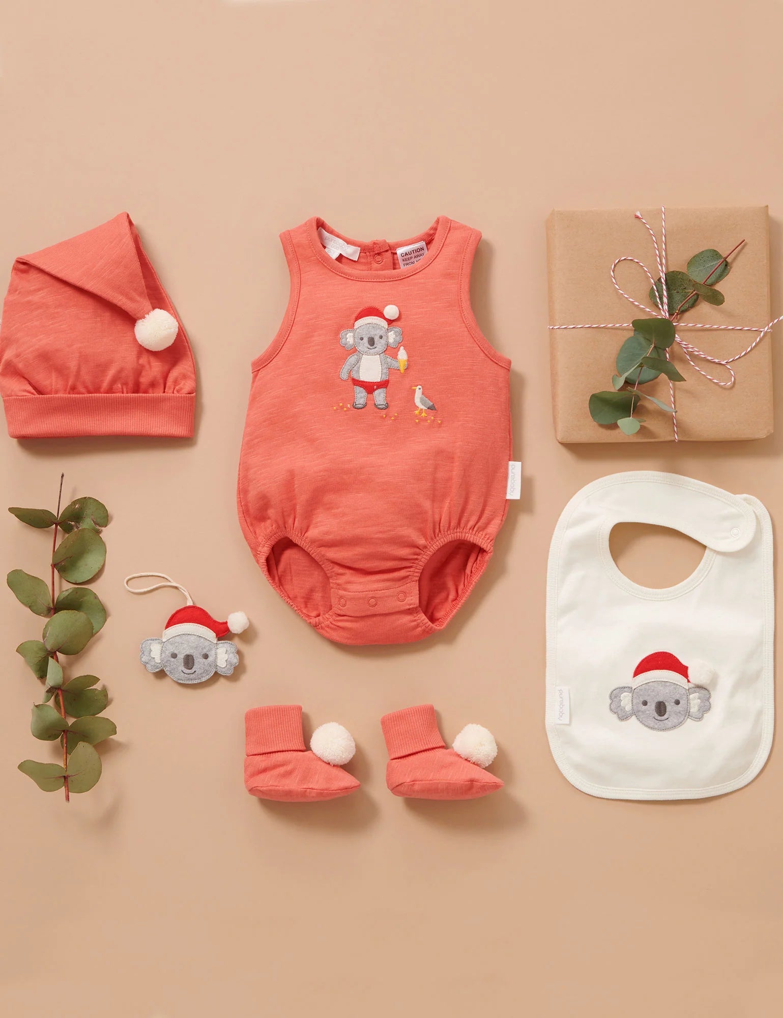 Purebaby Santa Bib- Cloud