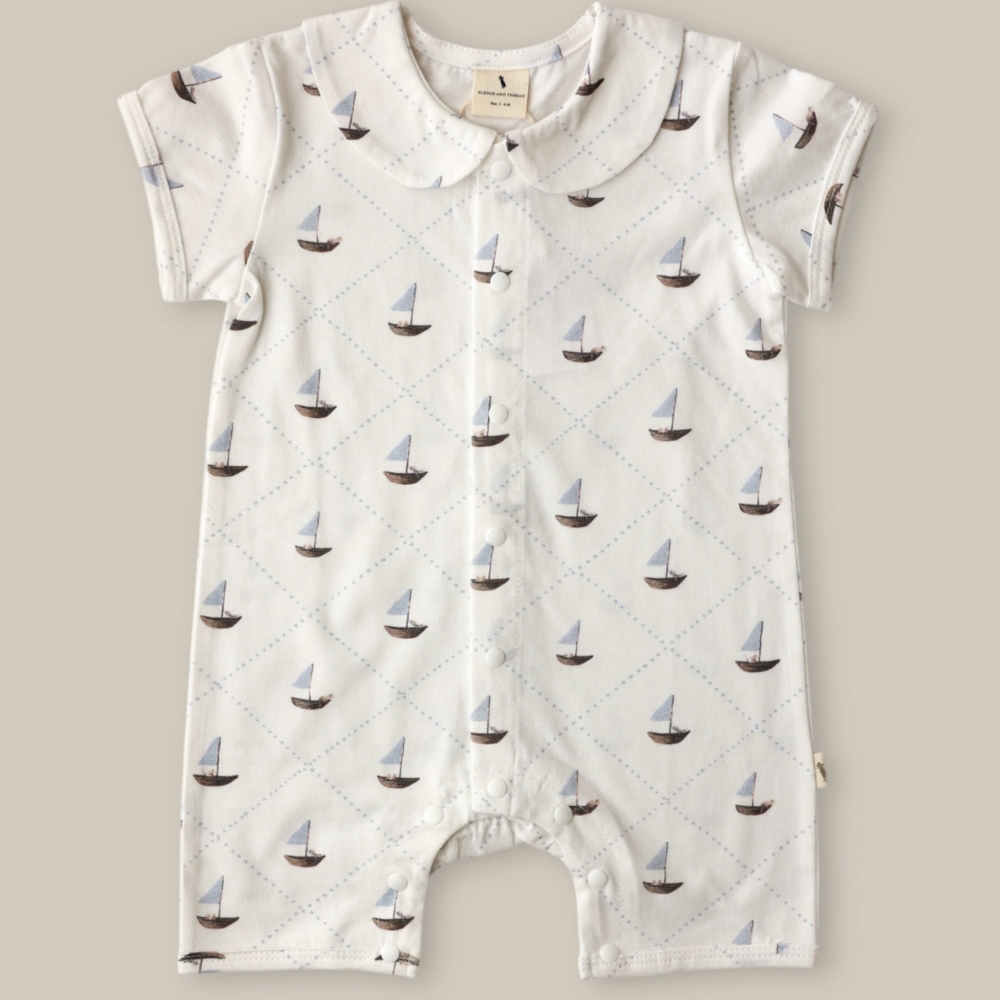 Fledge And Thread Romper - Sailboat