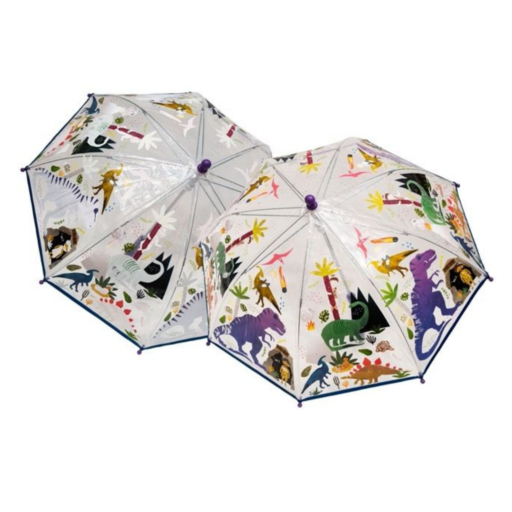 Floss & Rock Colour Changing Umbrella – Dinosaur Transparent