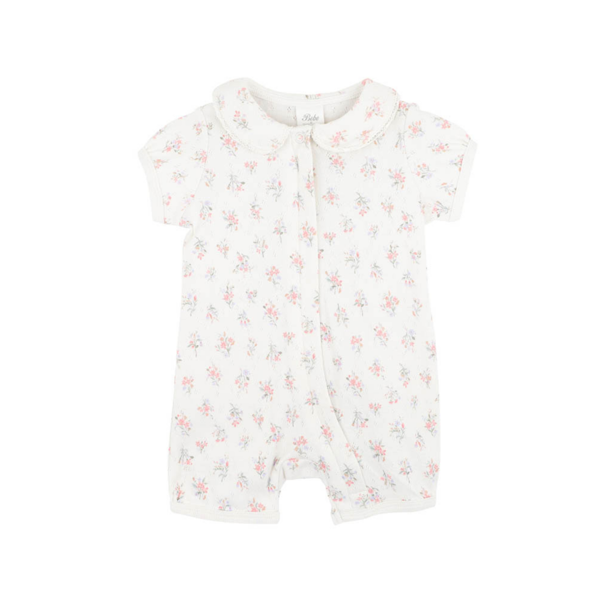 Bebe Anya Ditsy Organic Print SS Zipsuit