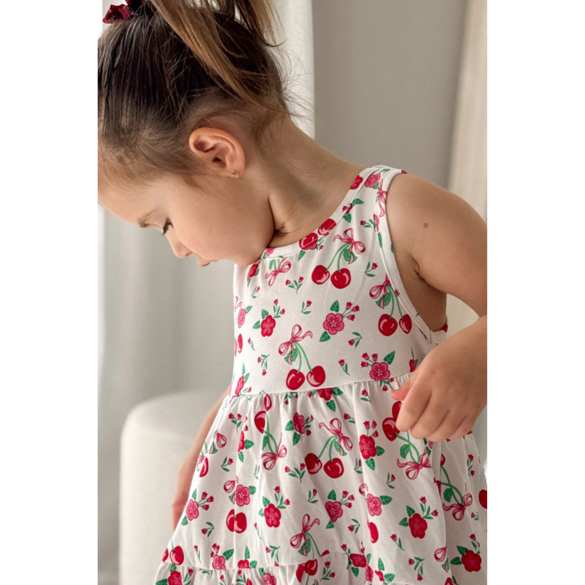Milky Sweet Cherry Dress