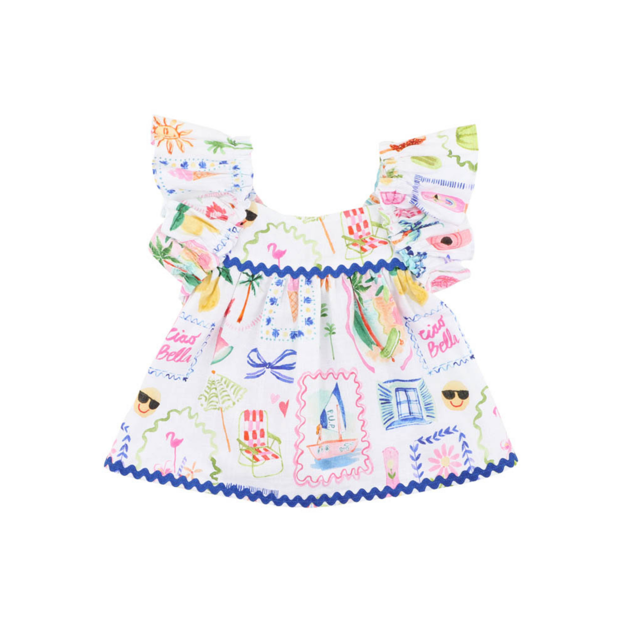 Fox & Finch Summer Vacay Ric Rac Top