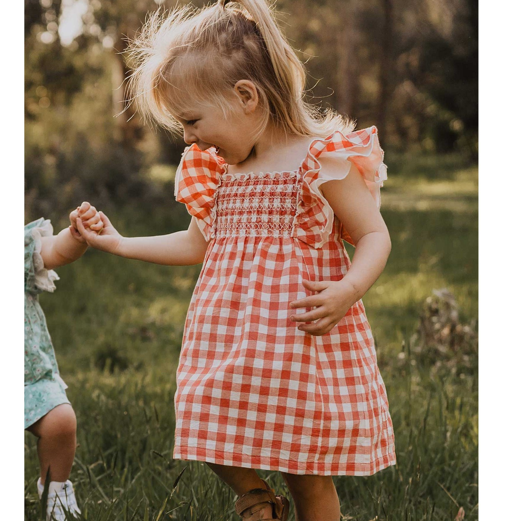 Purebaby Gingham Dress - Heart Gingham