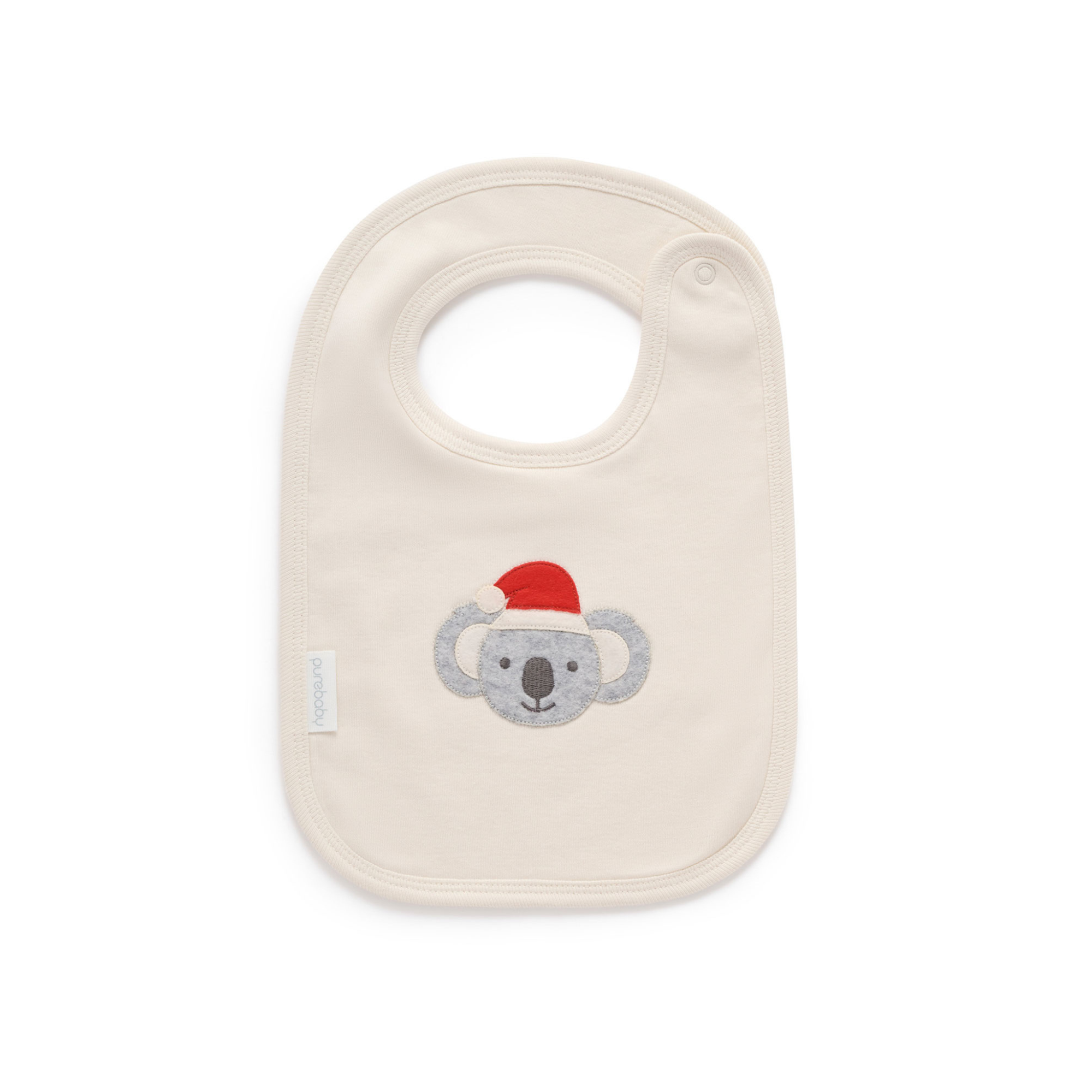 Purebaby Santa Bib- Cloud