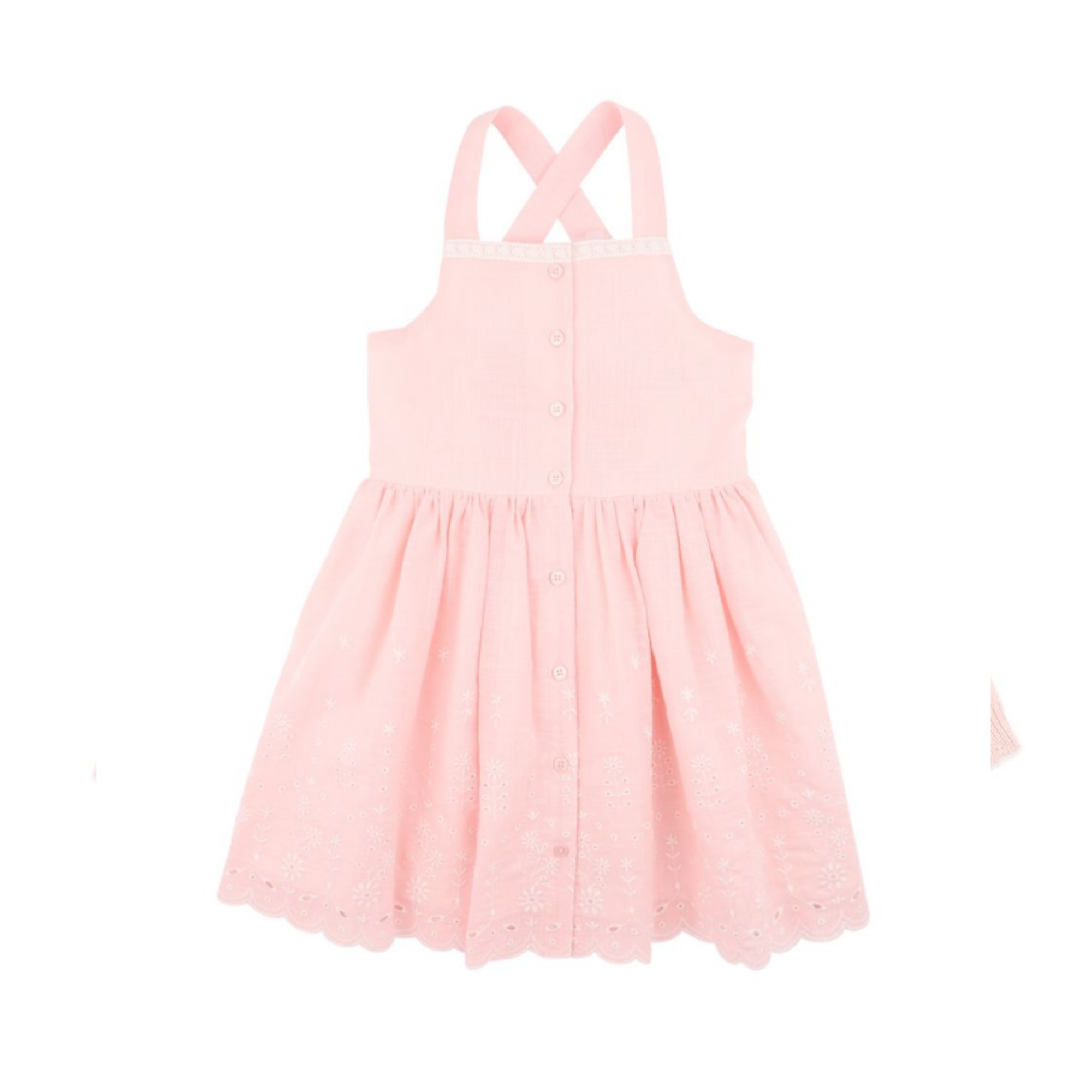 Chelsea Broderie hem dress - 4-7Y