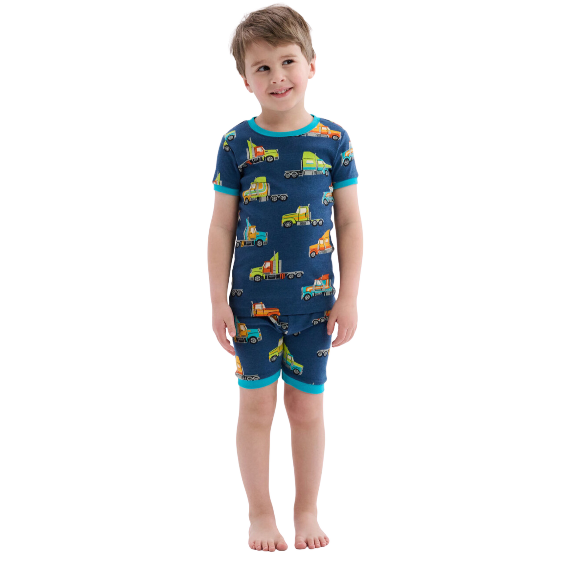 Hatley Big Rigs Short Pyjama Set - Ensign Blue