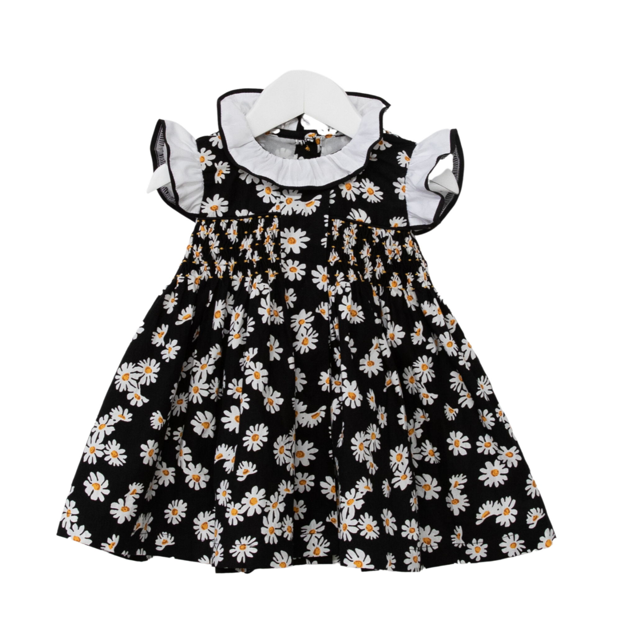 Smox Rox Stella Dress - White and Honey Daisies
