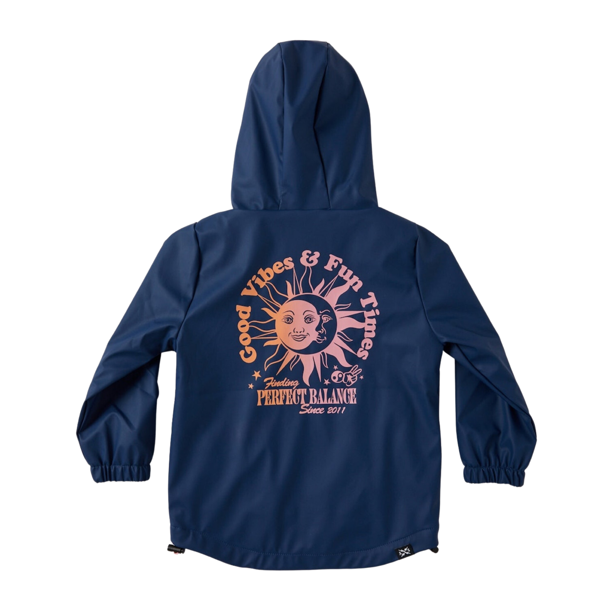 Alphabet Soup Balance Raincoat - Navy