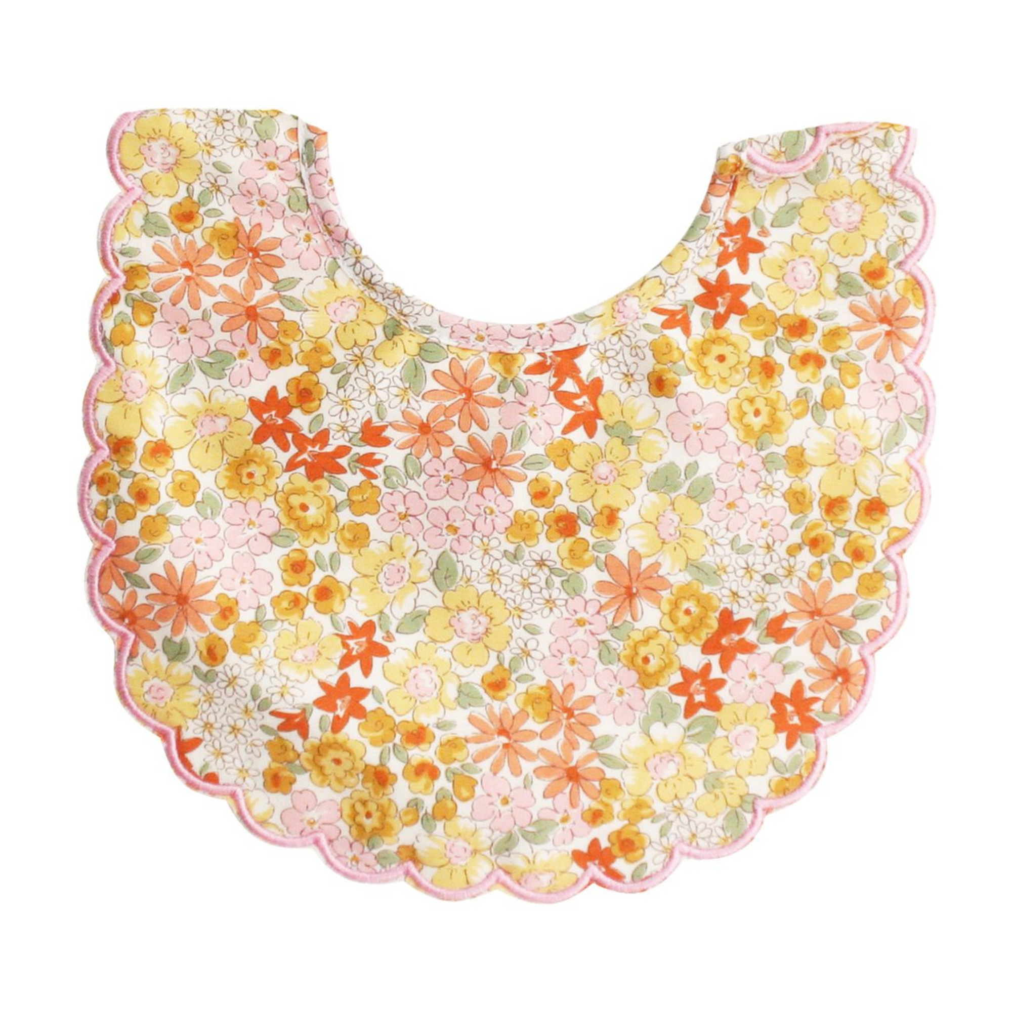 Alimrose Scallop Edge Bib Sweet Marigold