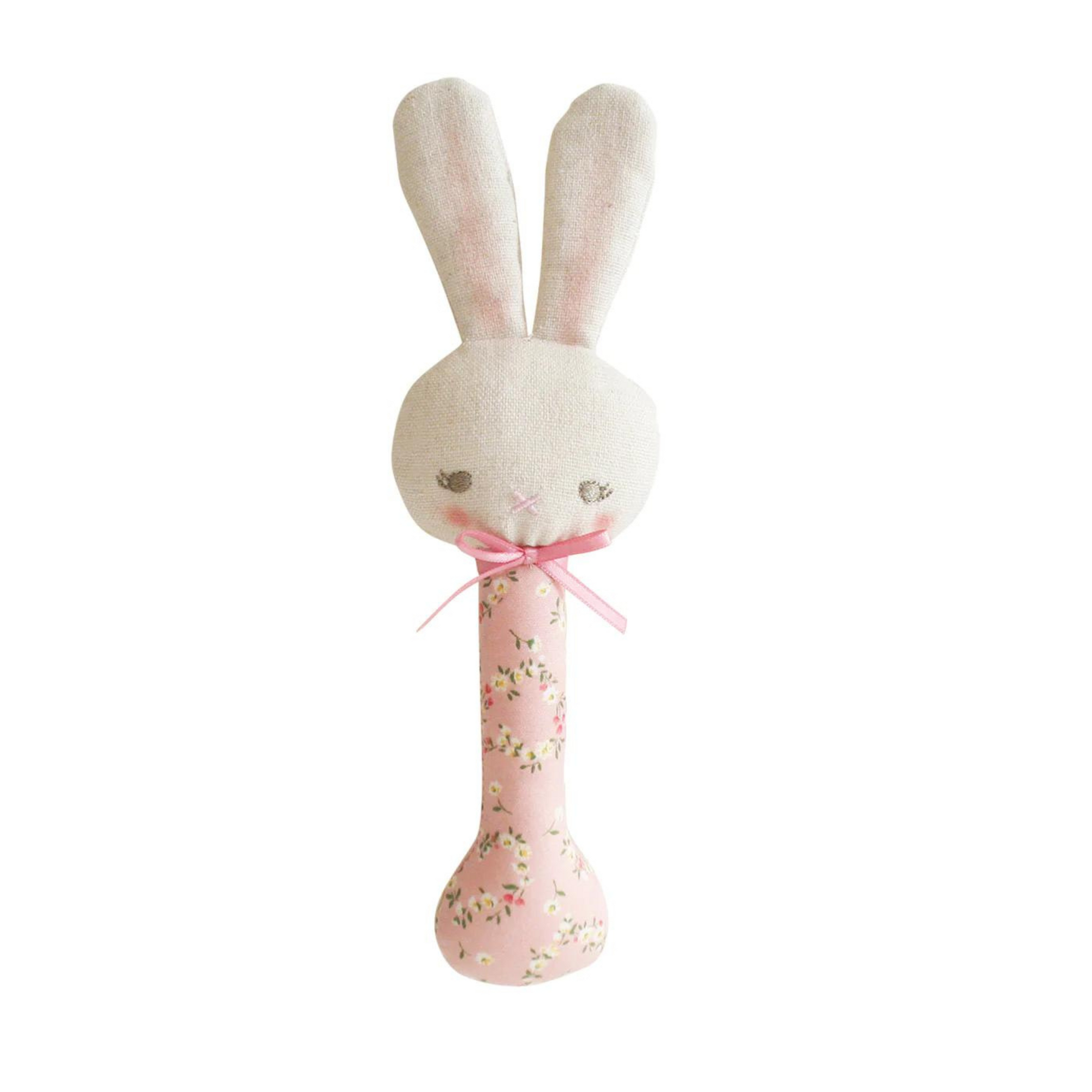 Alimrose Bunny Stick Rattle Posy Heart