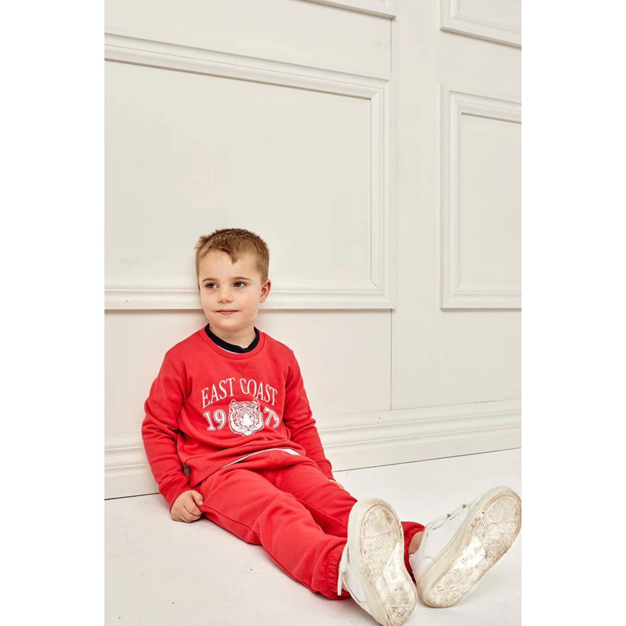 Milky Red Tiger Fleece Sweat