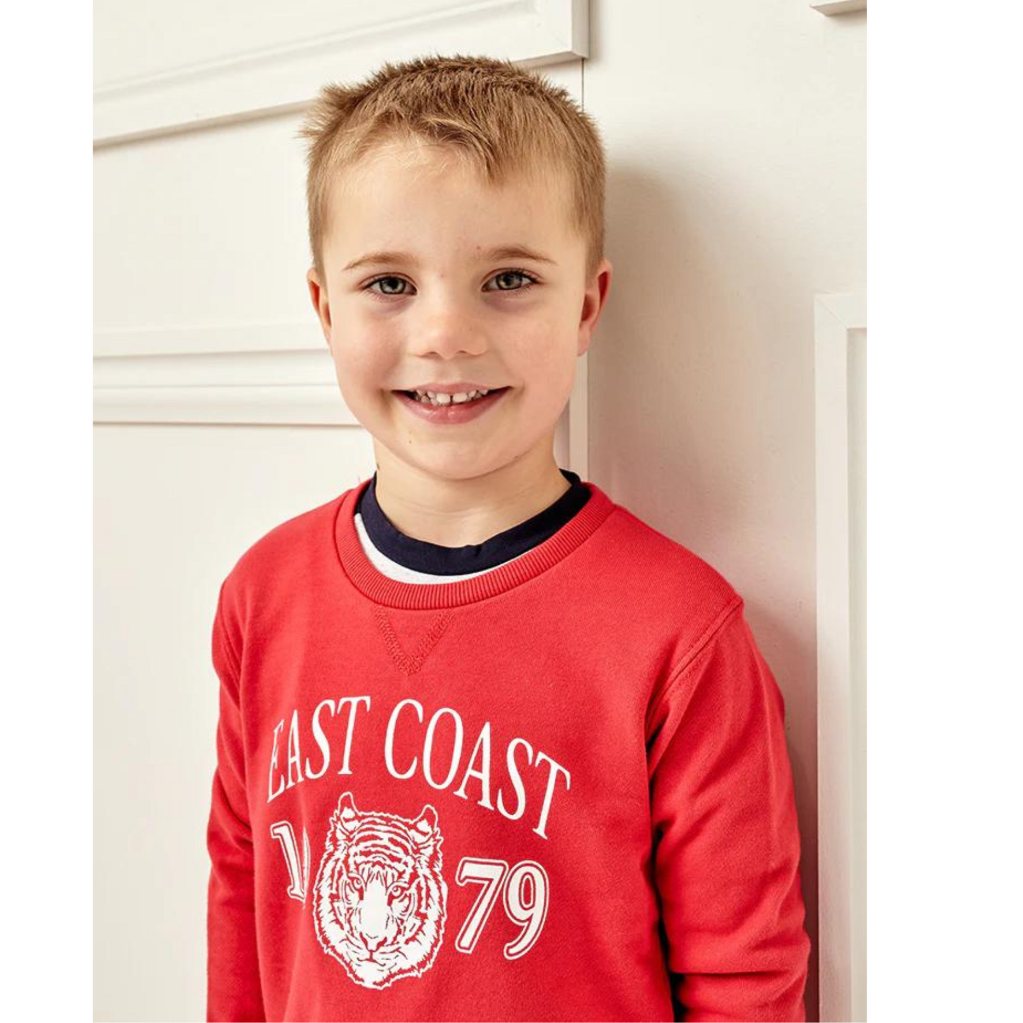 Milky Red Tiger Fleece Sweat