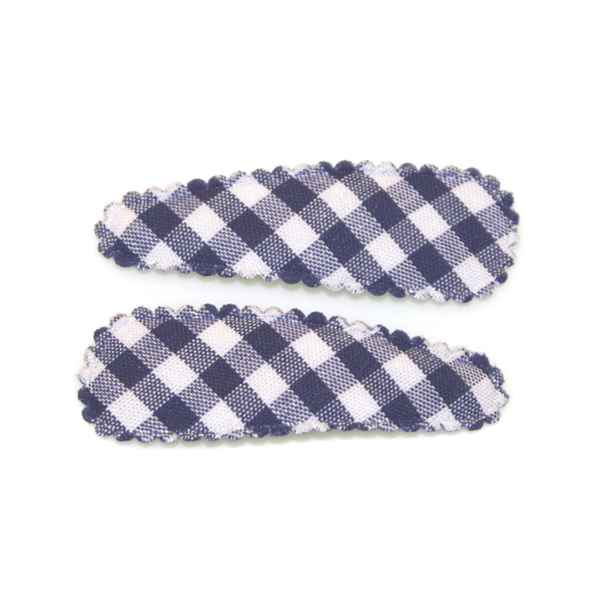 Goody Gumdrops Gingham Bold Medium Snaps - Navy/White