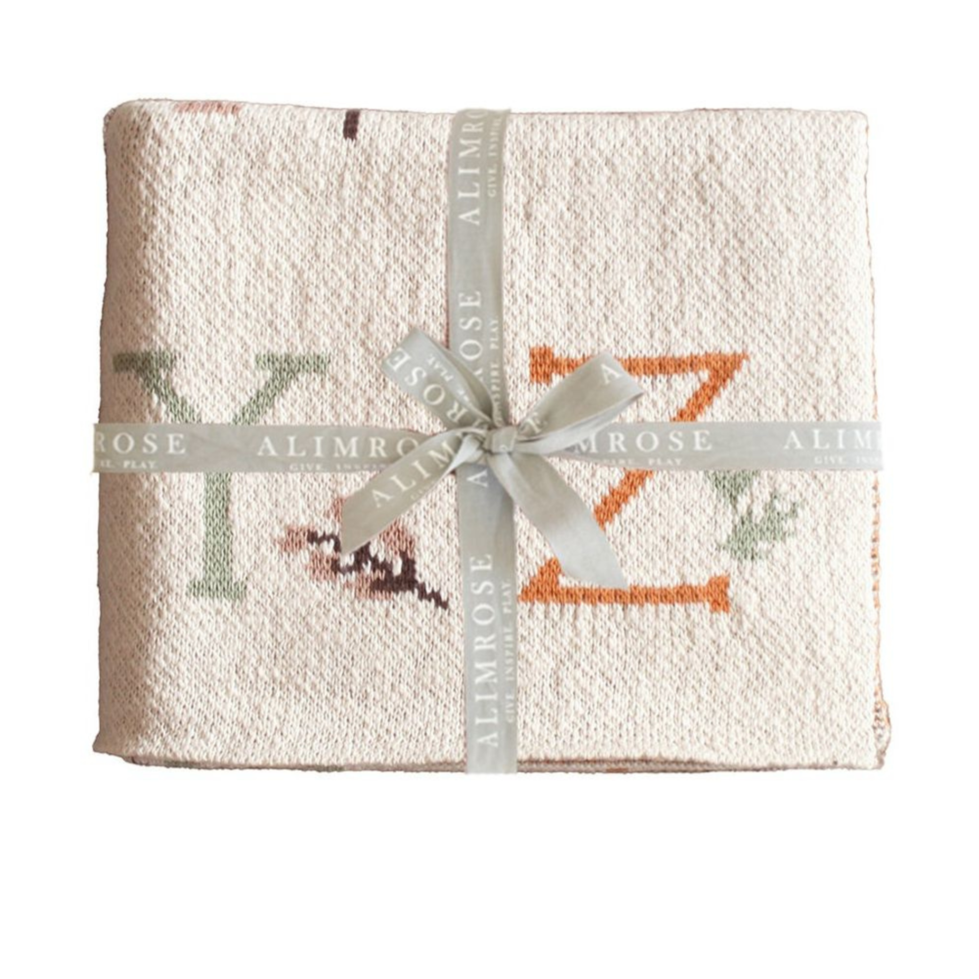 Alimrose Alphabet Baby Blanket - Natural