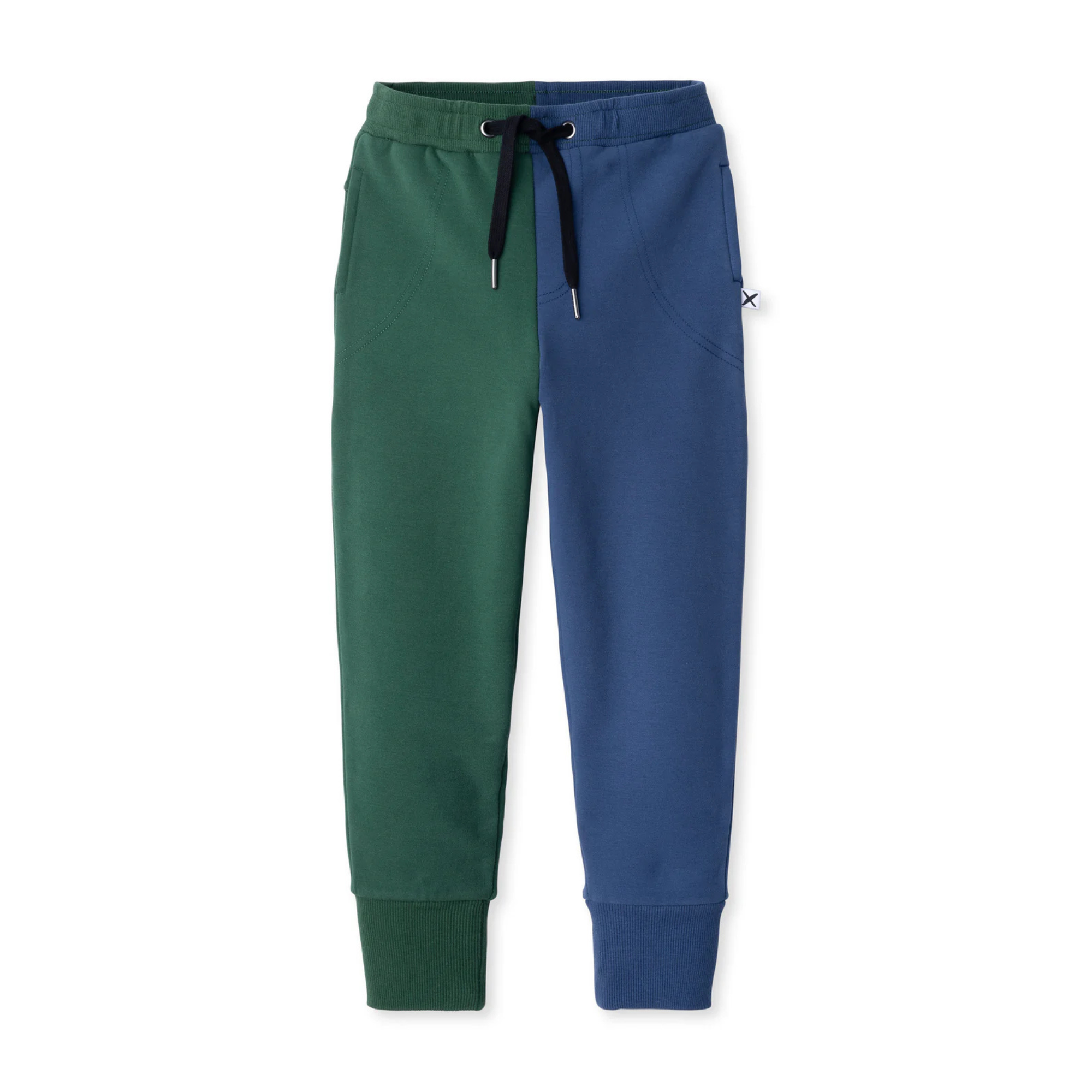 Minti Furry Opposite Trackies - Green/Navy