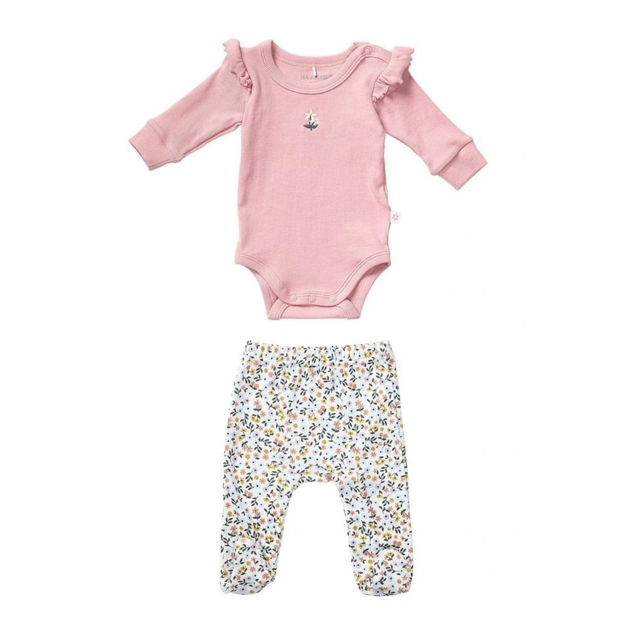 Marquise Meadows Frill Bodysuit & Footed Legging Set