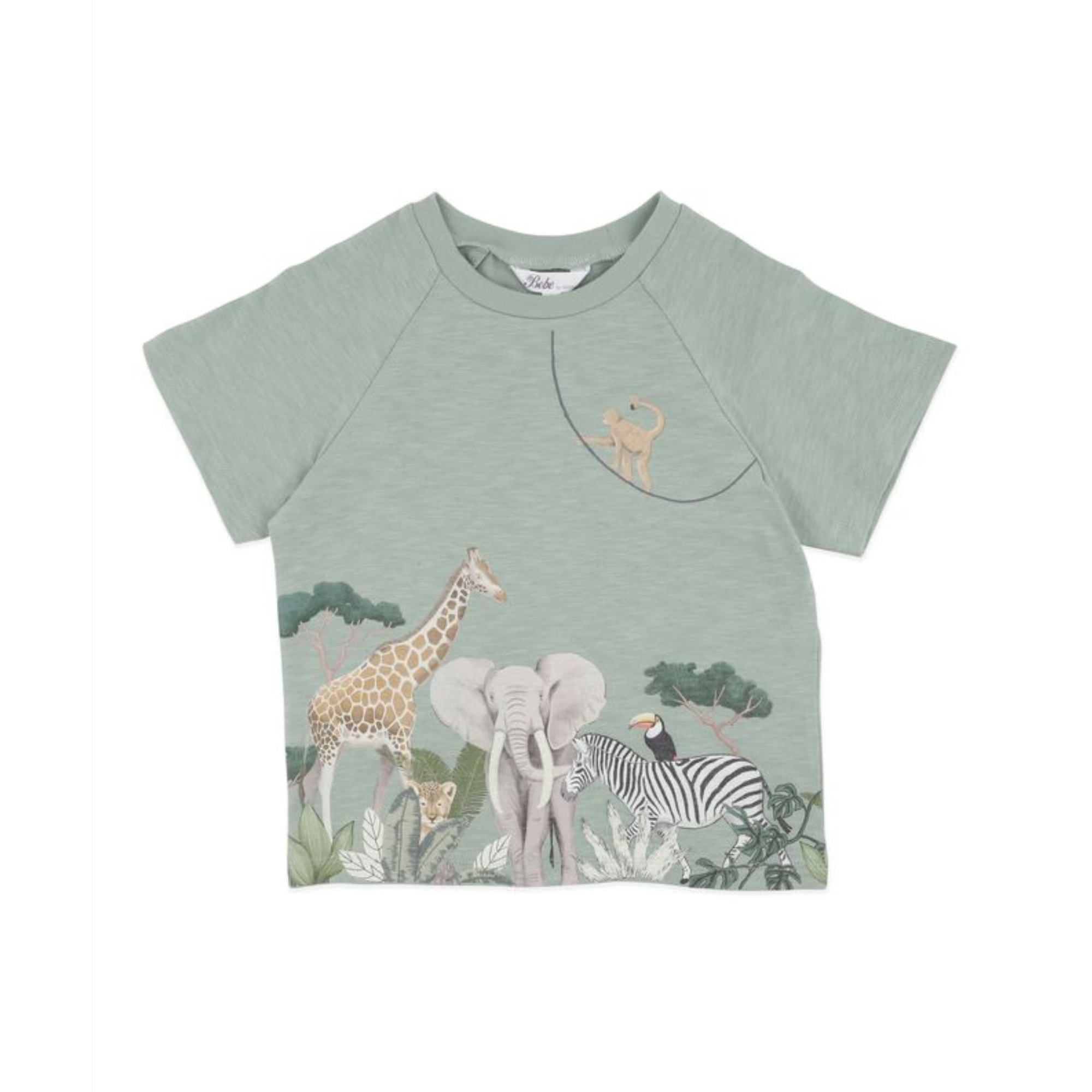 Sway Orangic Jungle Tee Sage - 1-5Y