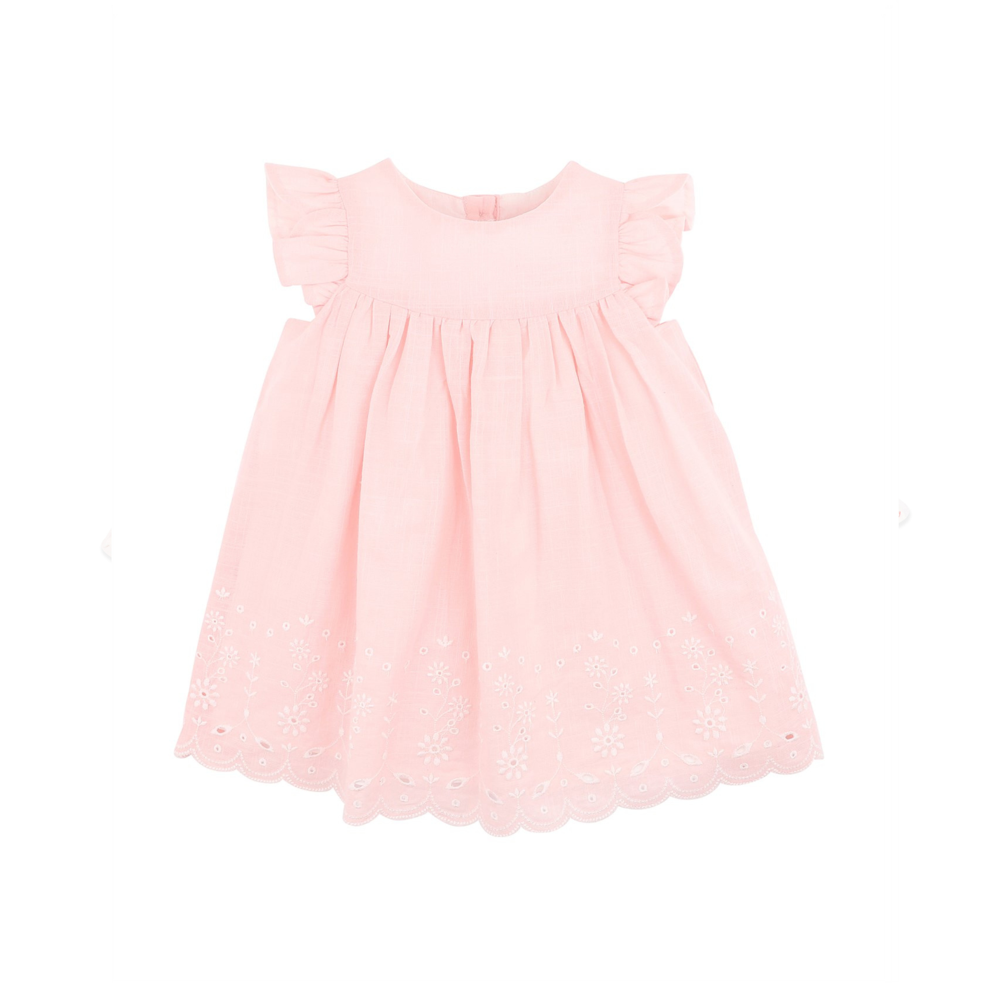 Pink Chelsea Broderie Hem Dress